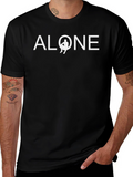 Alone Graphic Tee - Black Cotton T-Shirt