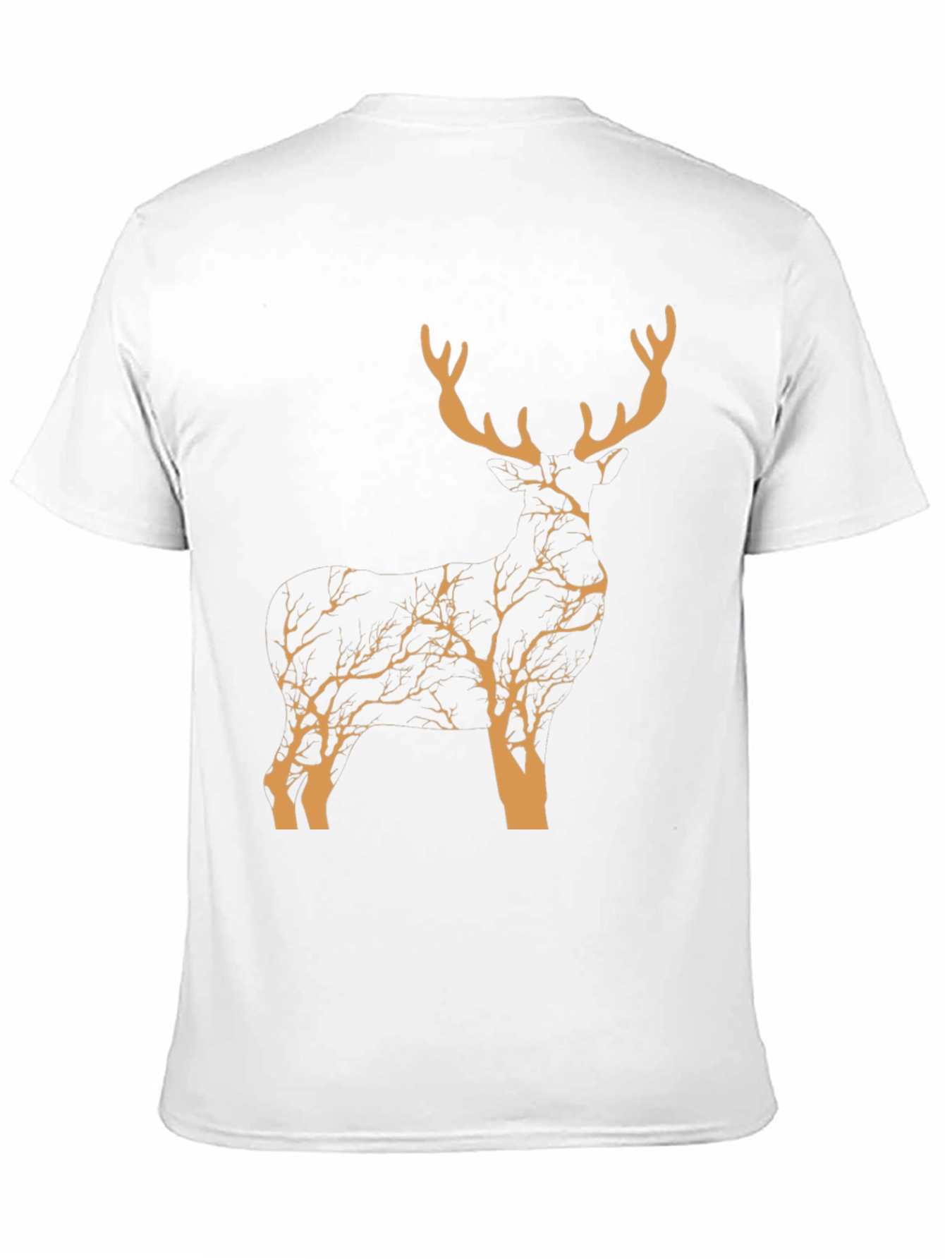Stylish Deer Silhouette Graphic T-Shirt - Nature Inspired Design