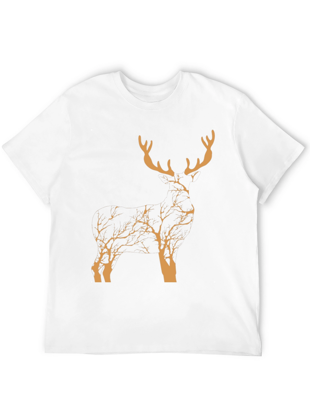 Stylish Deer Silhouette Graphic T-Shirt - Nature Inspired Design