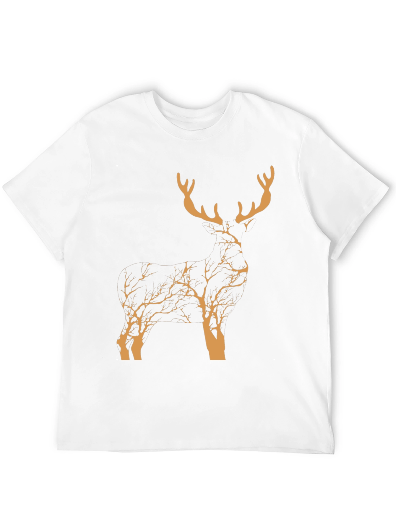 Stylish Deer Silhouette Graphic T-Shirt - Nature Inspired Design