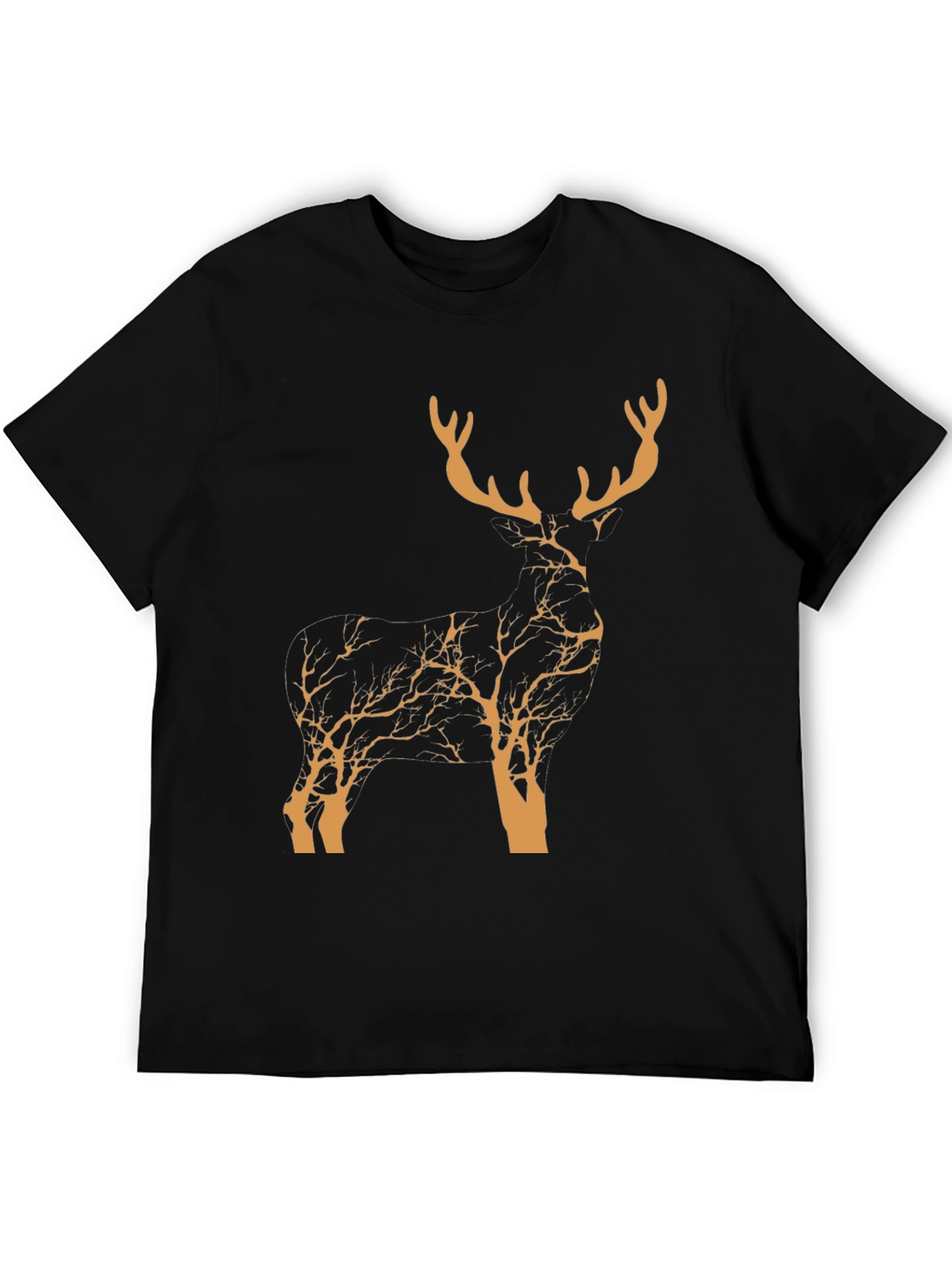 Stylish Deer Silhouette Graphic T-Shirt - Nature Inspired Design
