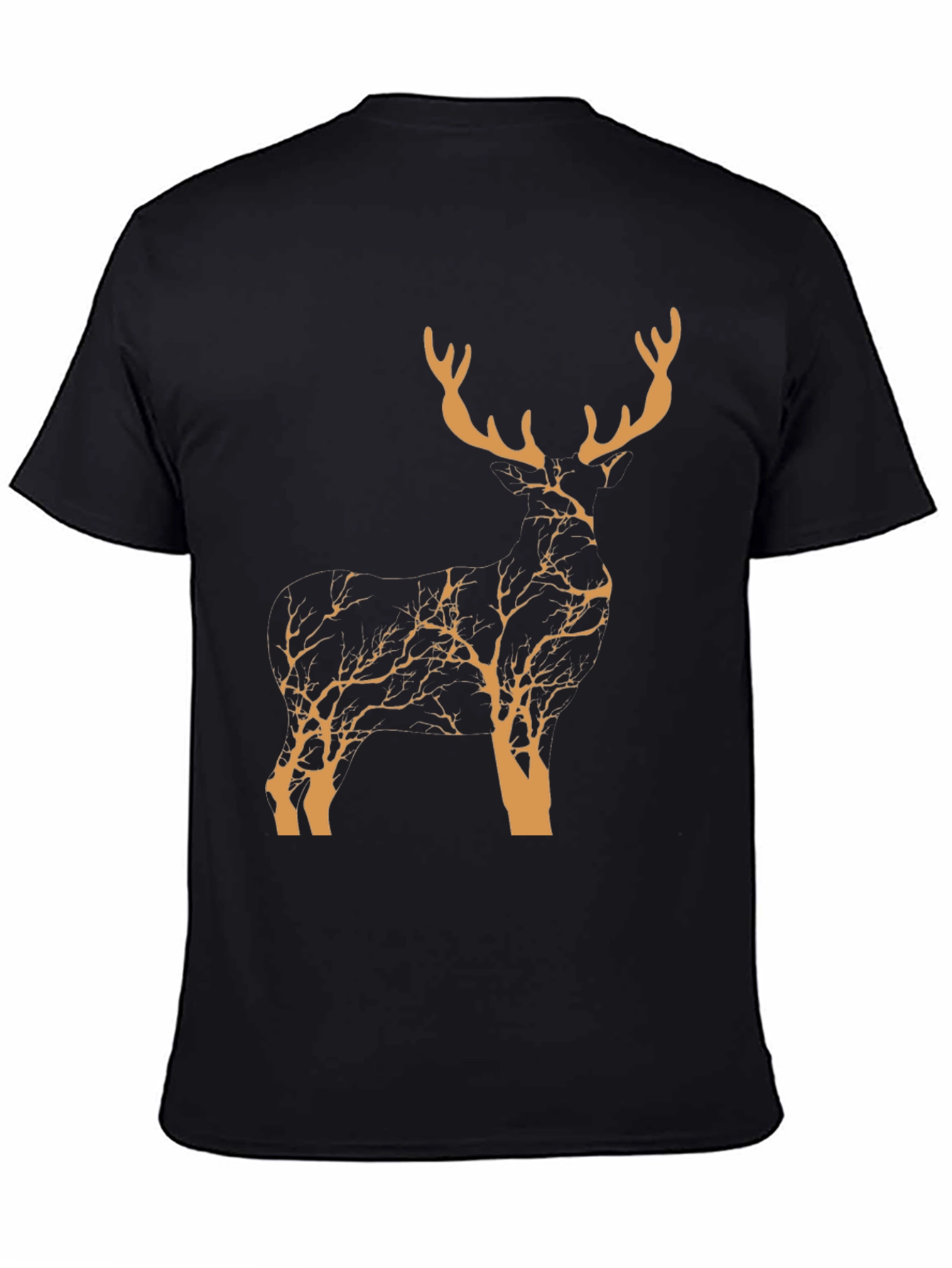 Stylish Deer Silhouette Graphic T-Shirt - Nature Inspired Design