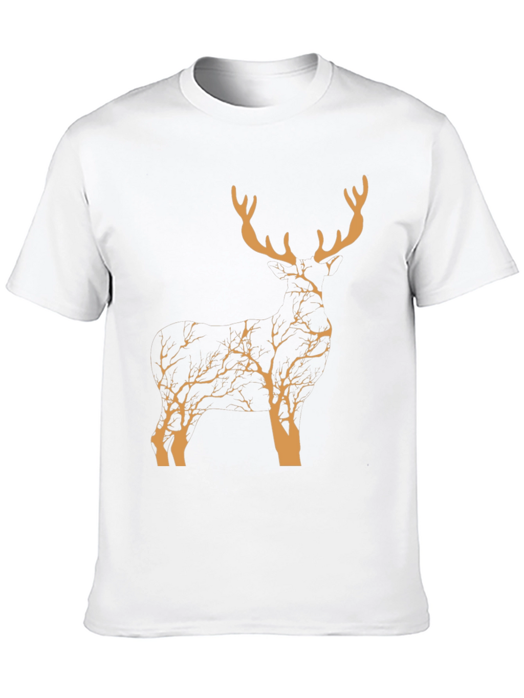 Stylish Deer Silhouette Graphic T-Shirt - Nature Inspired Design