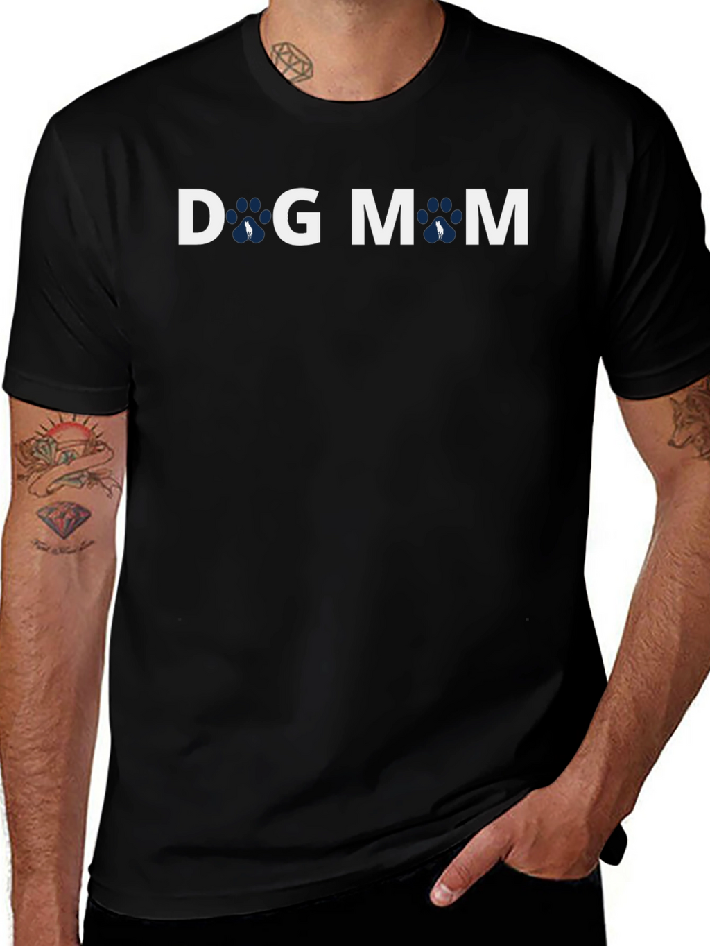 Dog Mom T-Shirt - Black