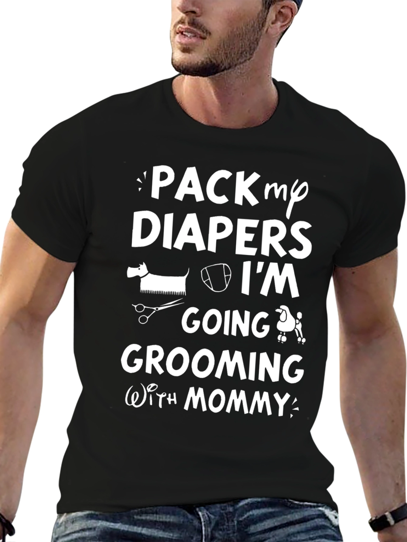 Pack My Diapers Dog Grooming T-Shirt