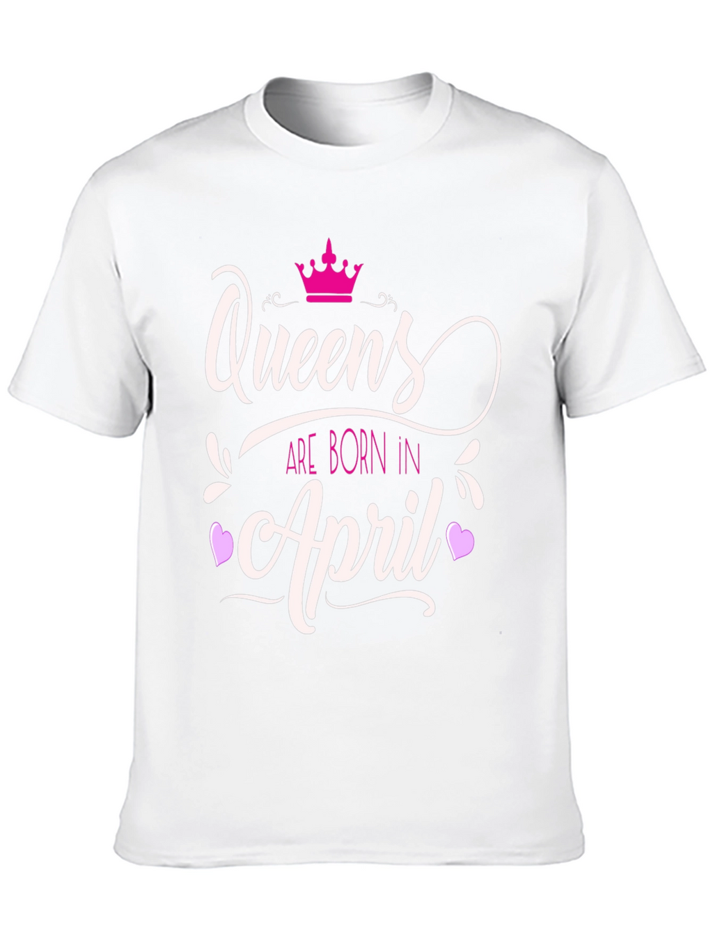 Queens Born in April Graphic Tee - Black