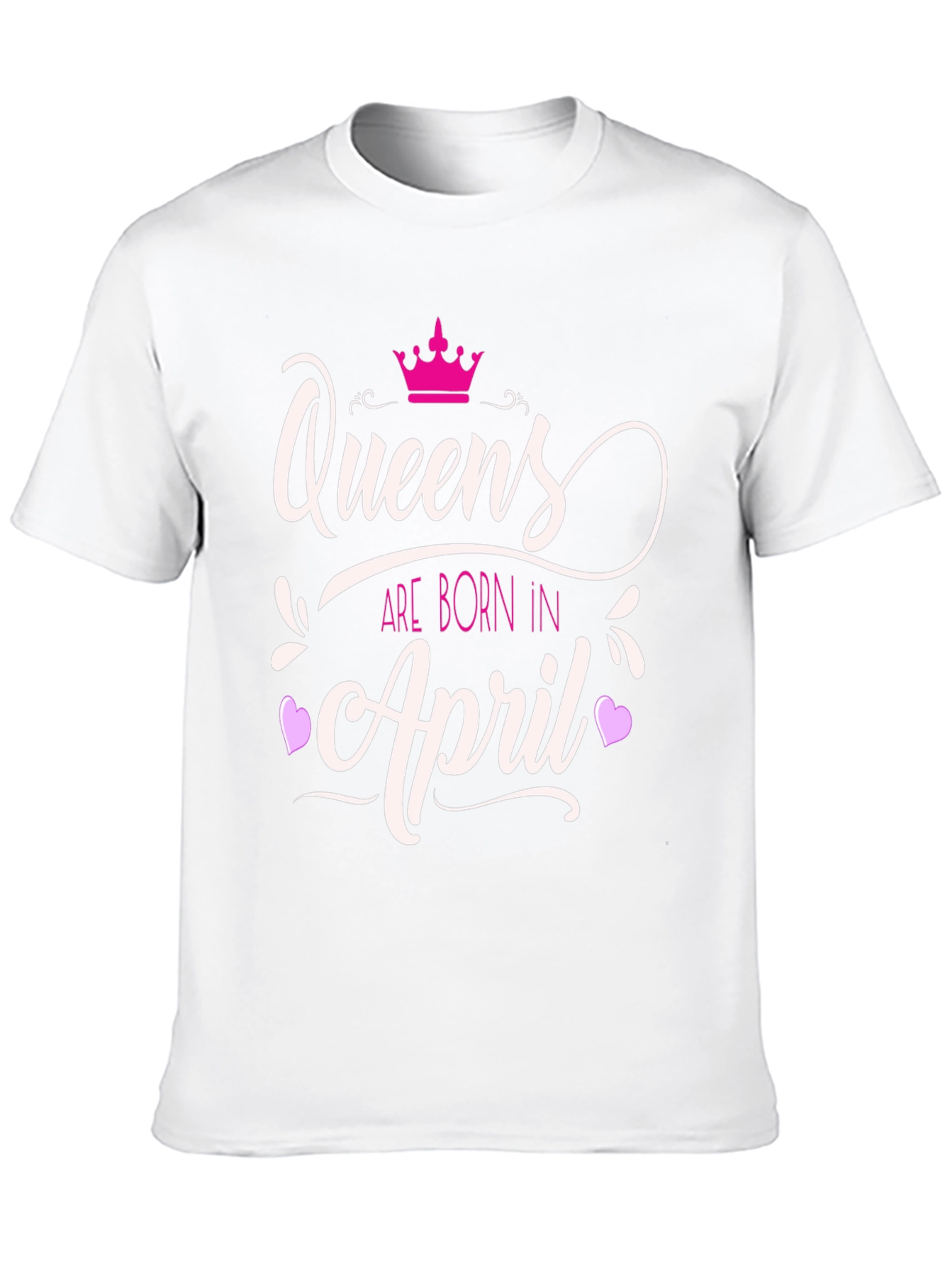 Queens Born in April Graphic Tee - Black