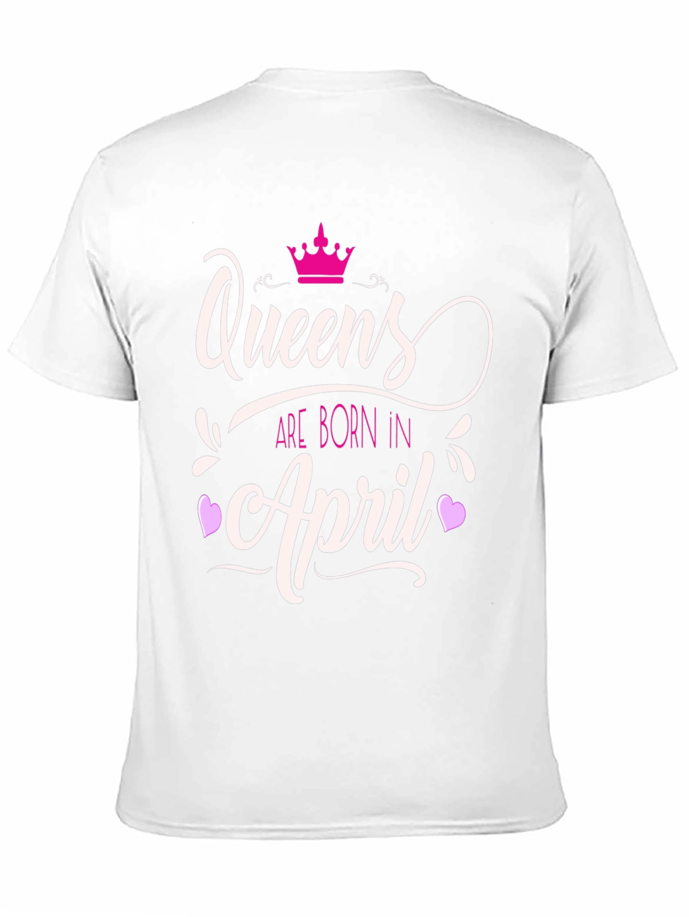 Queens Born in April Graphic Tee - Black