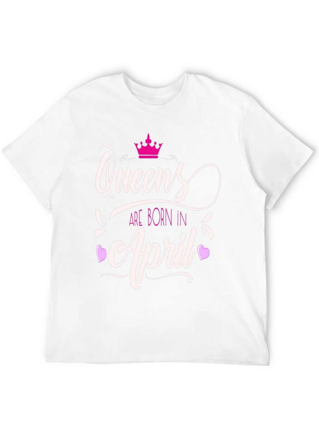 Queens Born in April Graphic Tee - Black