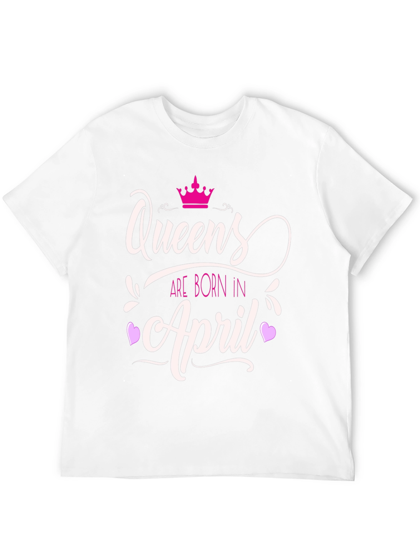 Queens Born in April Graphic Tee - Black