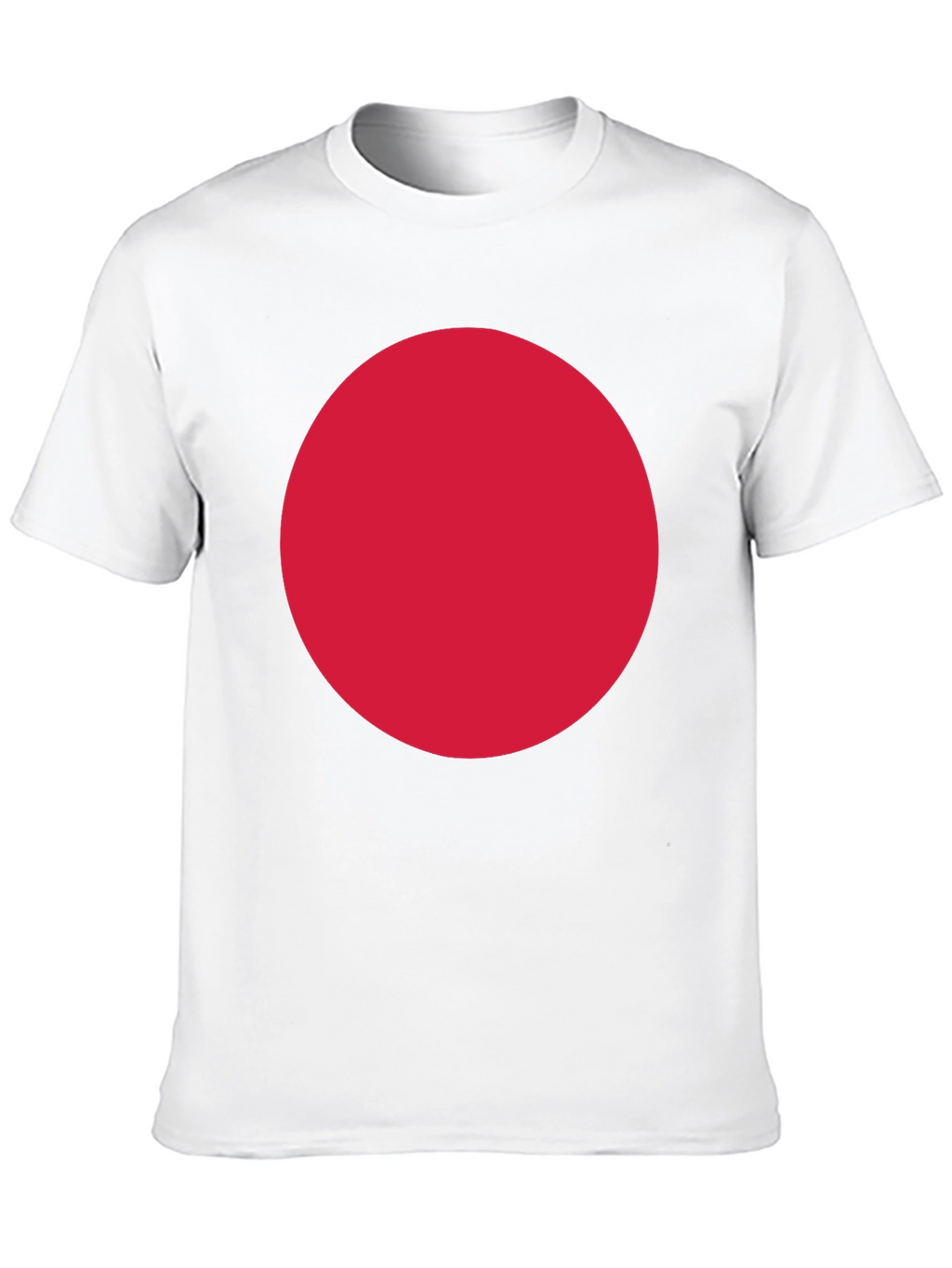 Bold Red Circle Graphic Black T-Shirt