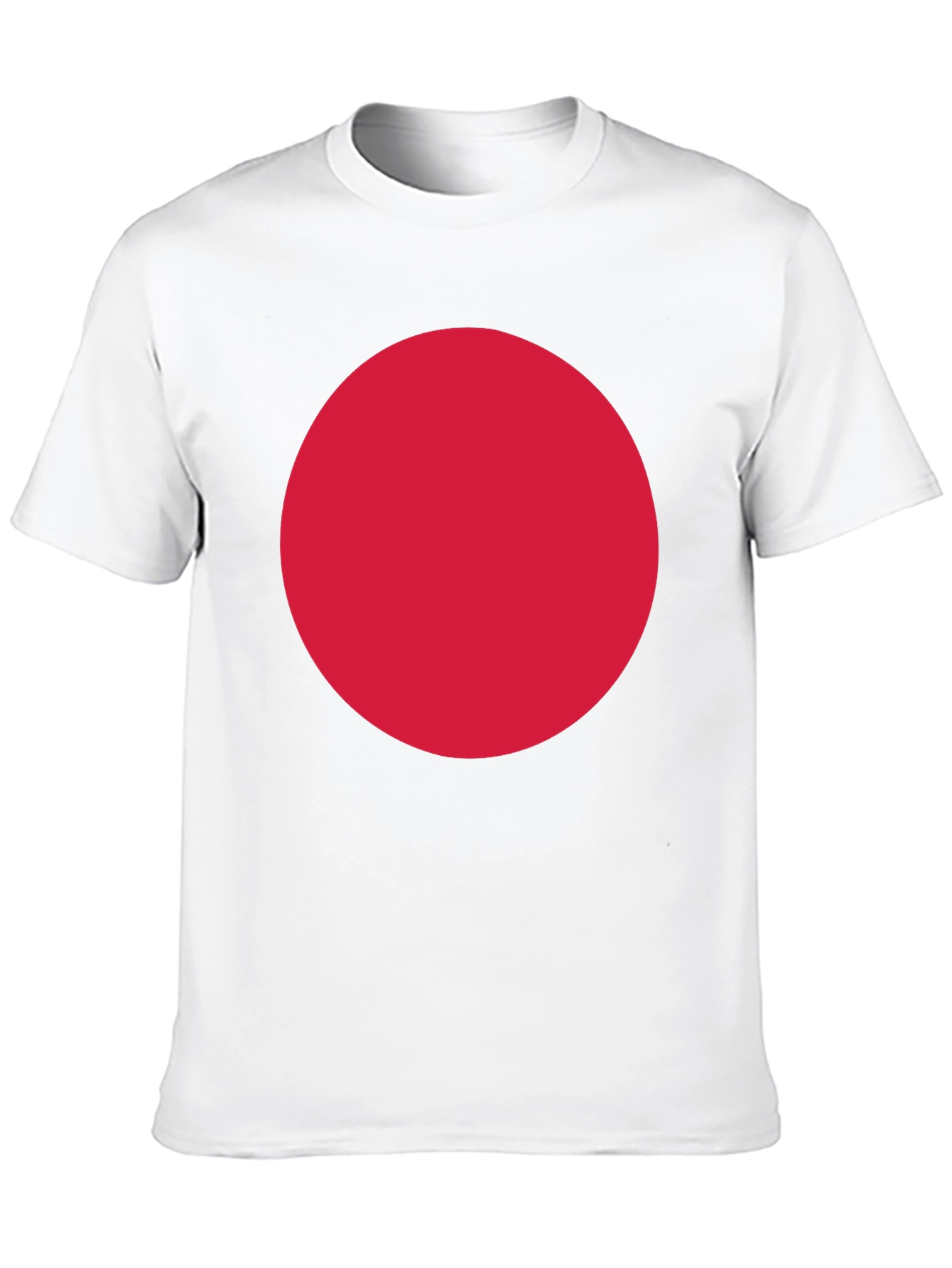 Bold Red Circle Graphic Black T-Shirt