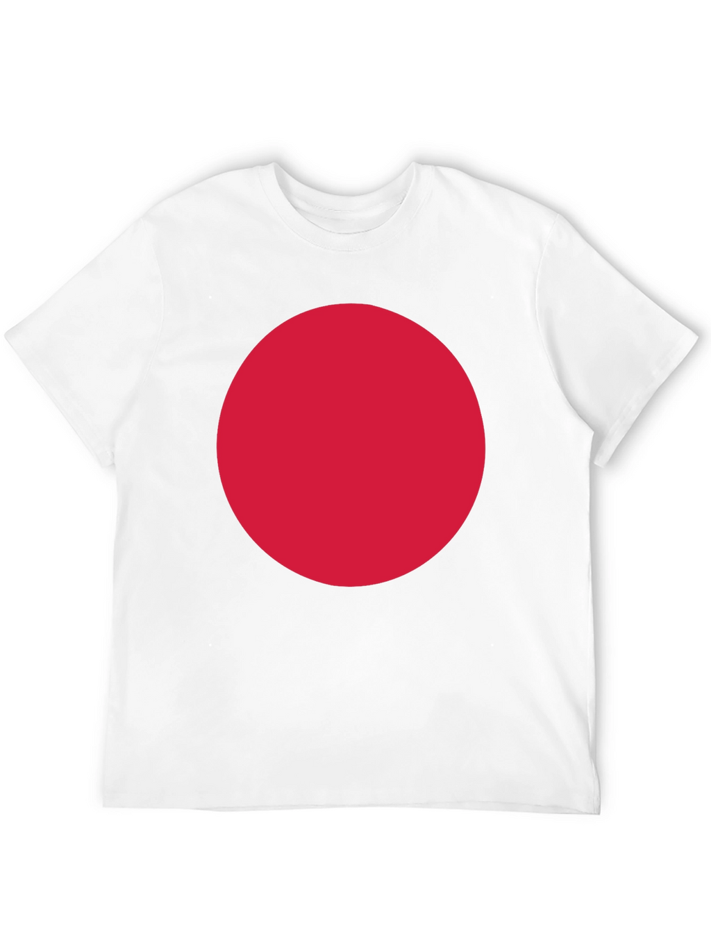 Bold Red Circle Graphic Black T-Shirt