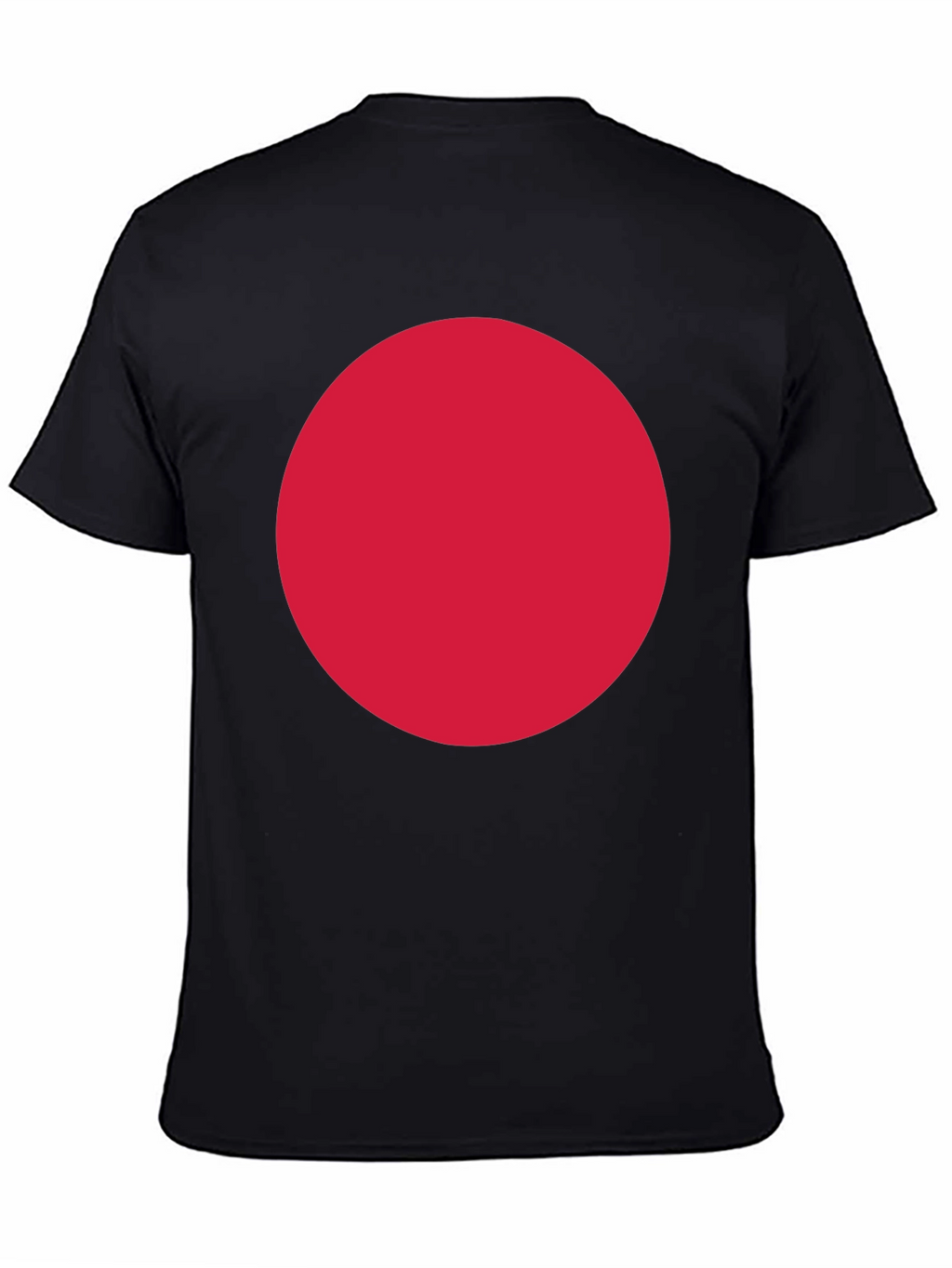 Bold Red Circle Graphic Black T-Shirt