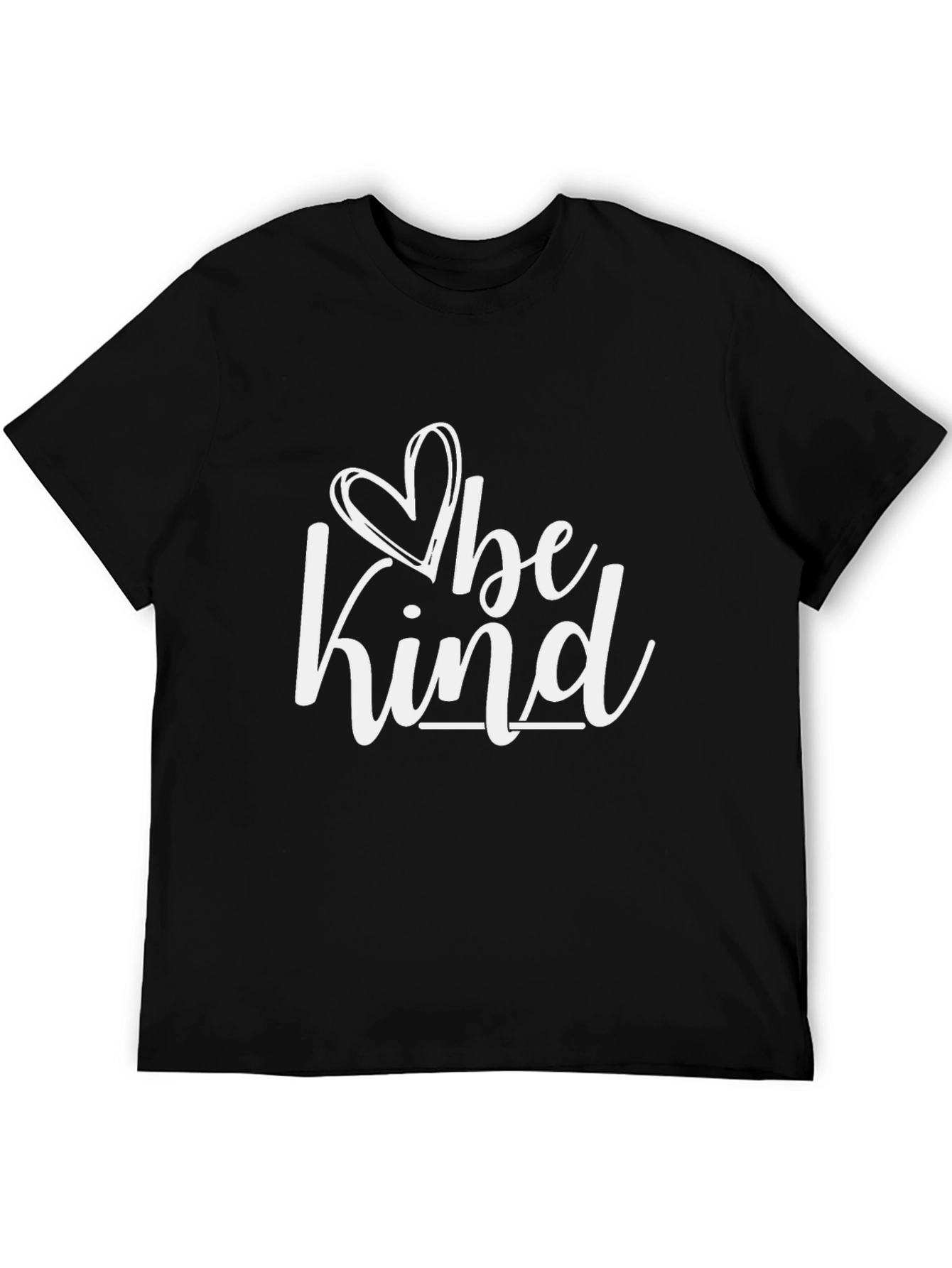 Be Kind Heart Graphic Black Tee