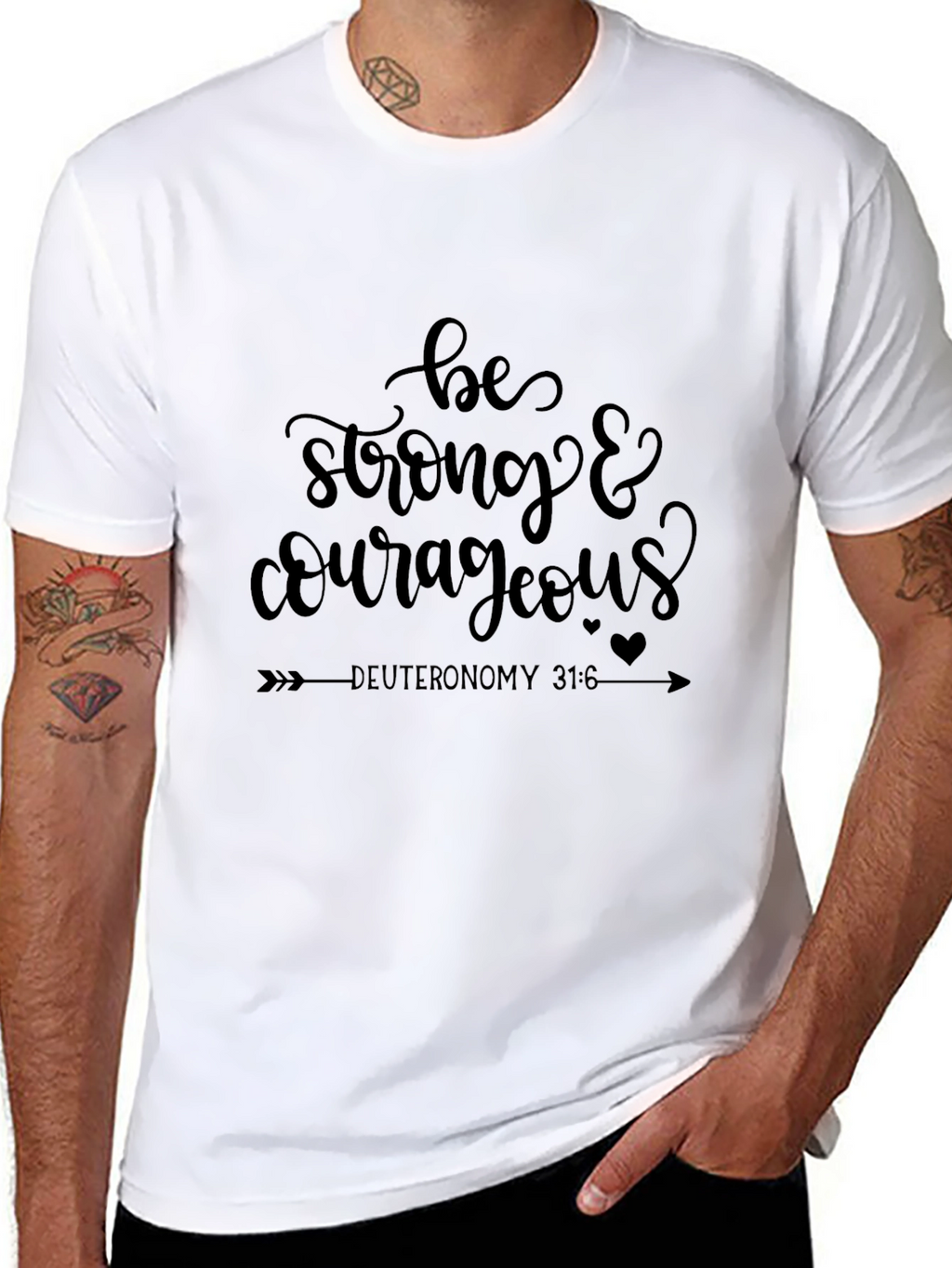 Be Strong & Courageous Graphic T-Shirt