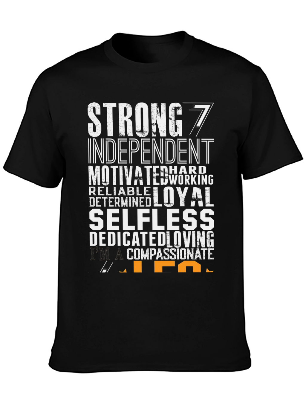 Strong Man Black Graphic T-Shirt