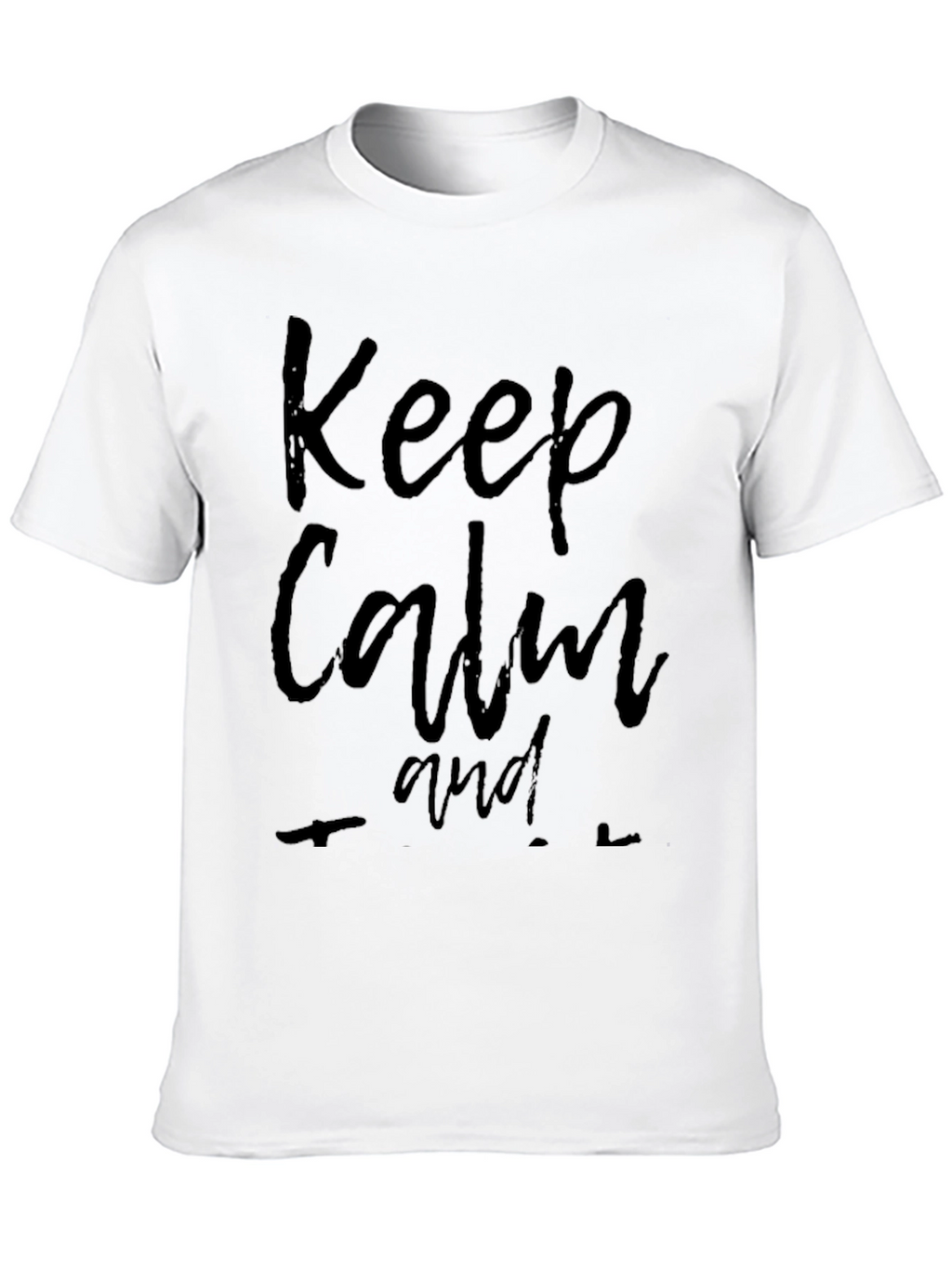 Keep Calm Black Graphic T-Shirt