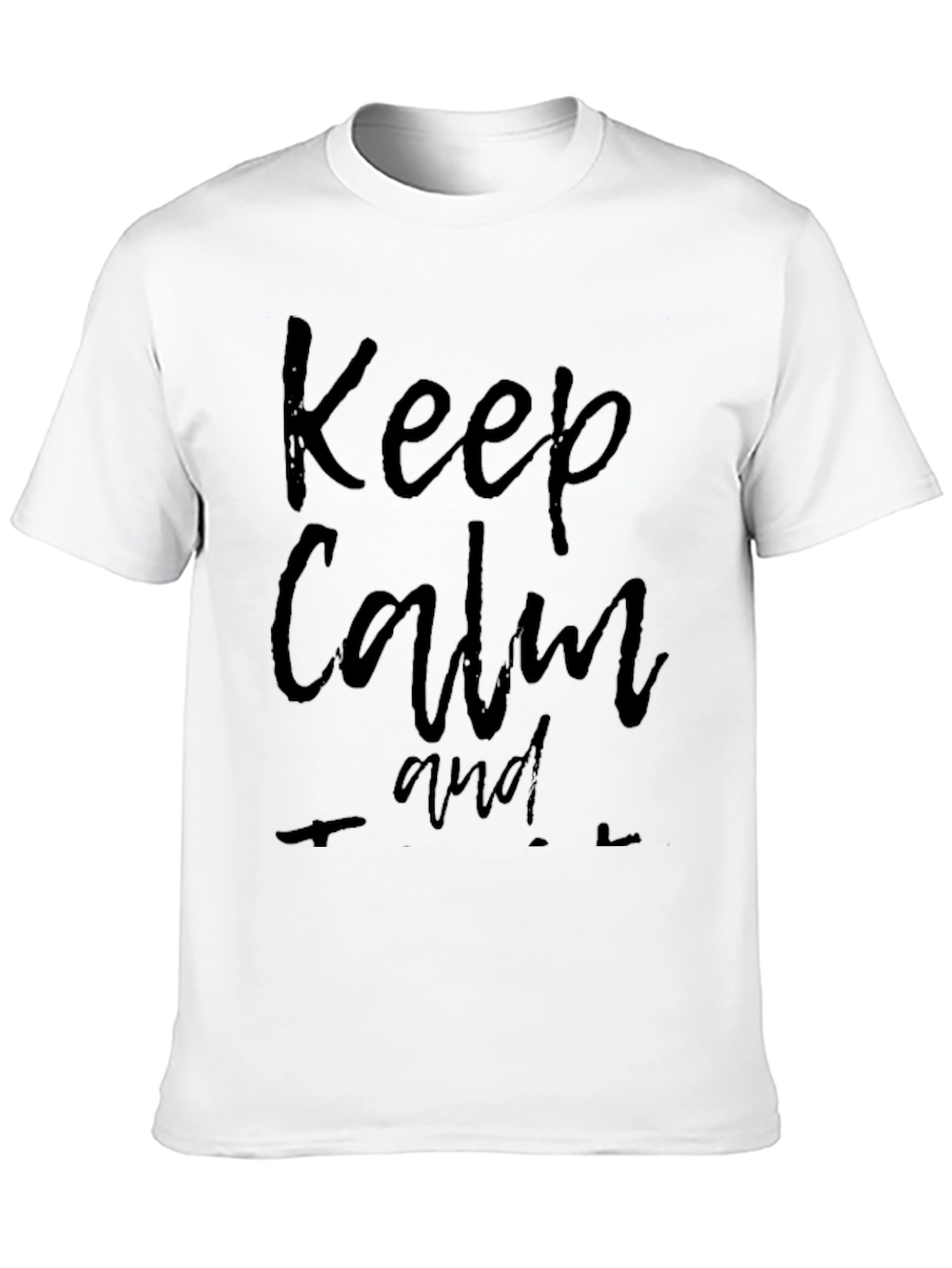 Keep Calm Black Graphic T-Shirt