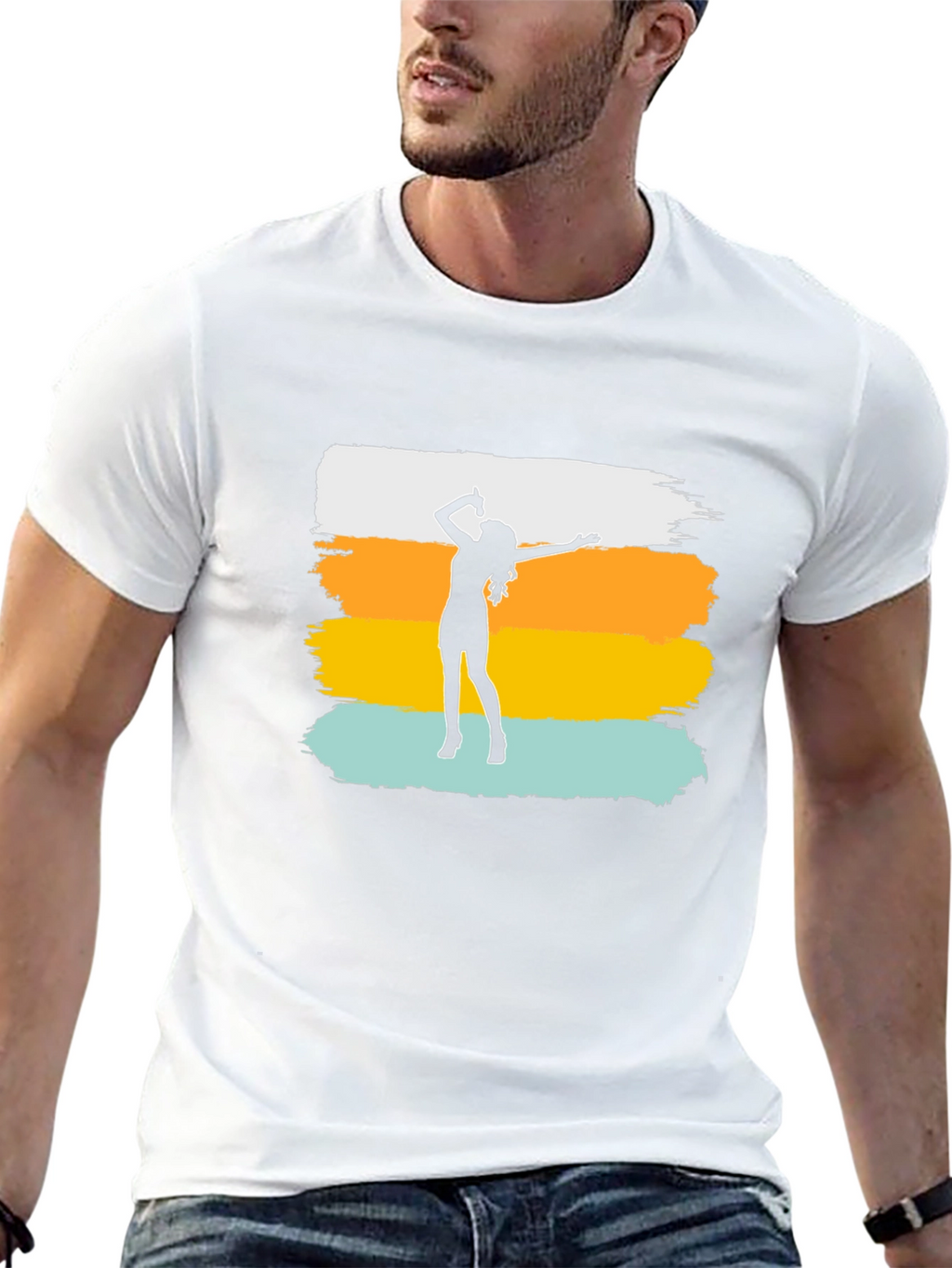 Retro Singer Graphic Tee - Black Cotton Blend