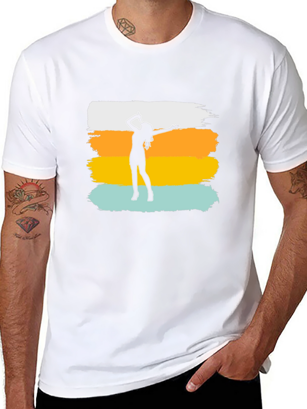 Retro Singer Graphic Tee - Black Cotton Blend