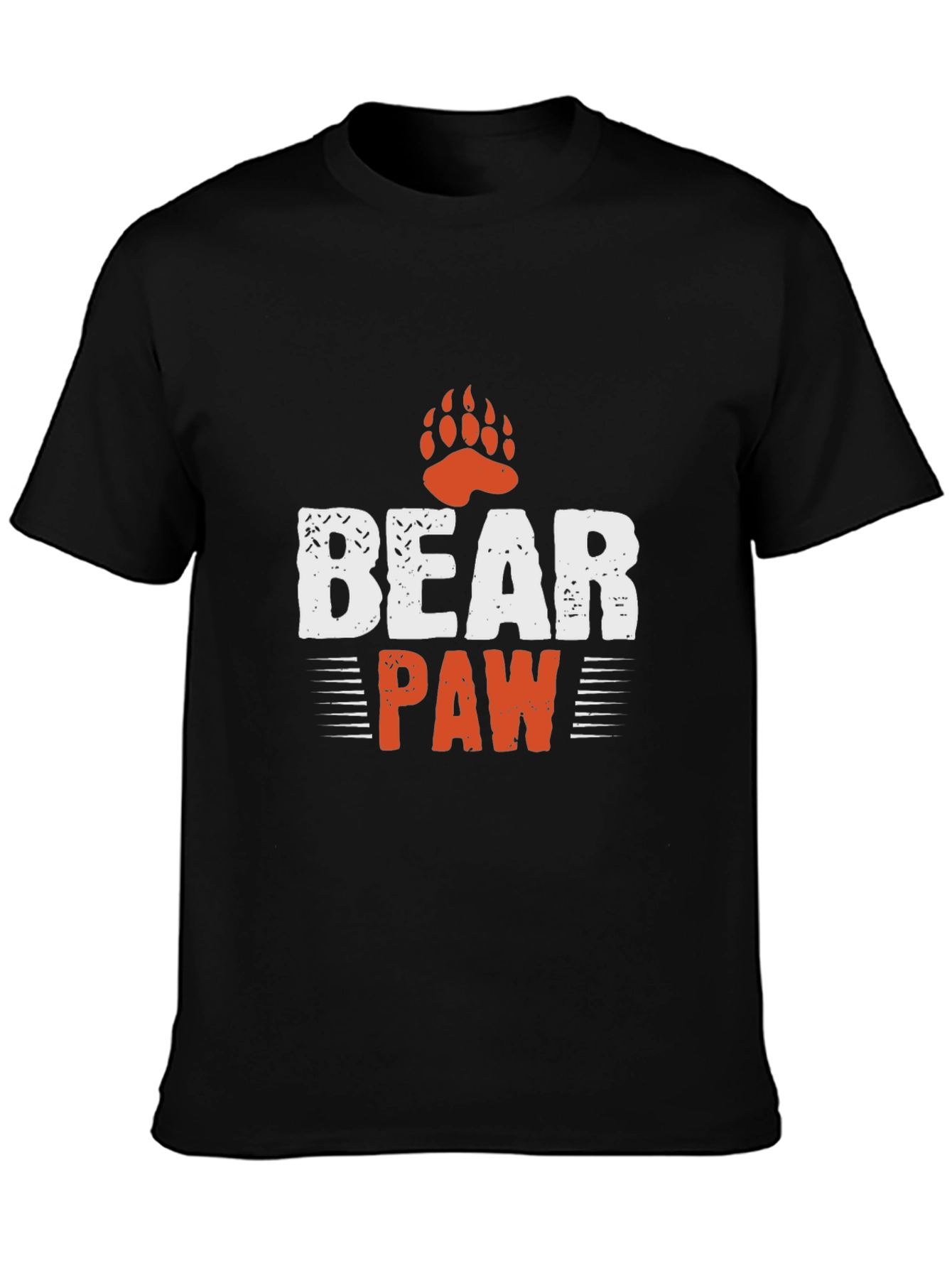 Mens Bear Paw Graphic T-Shirt - Black