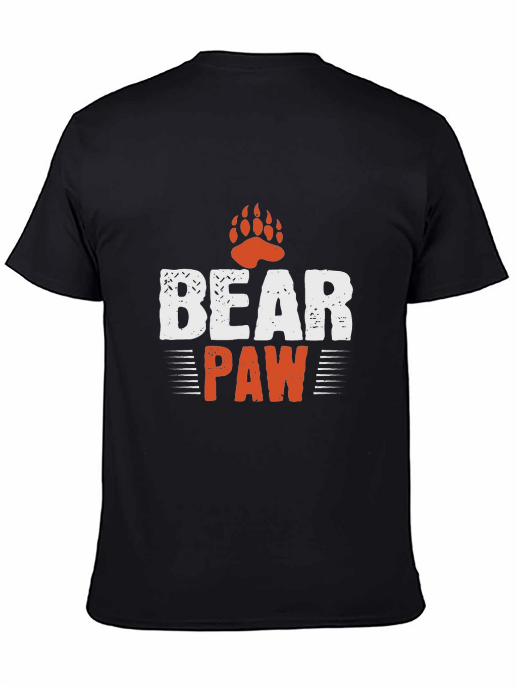 Mens Bear Paw Graphic T-Shirt - Black