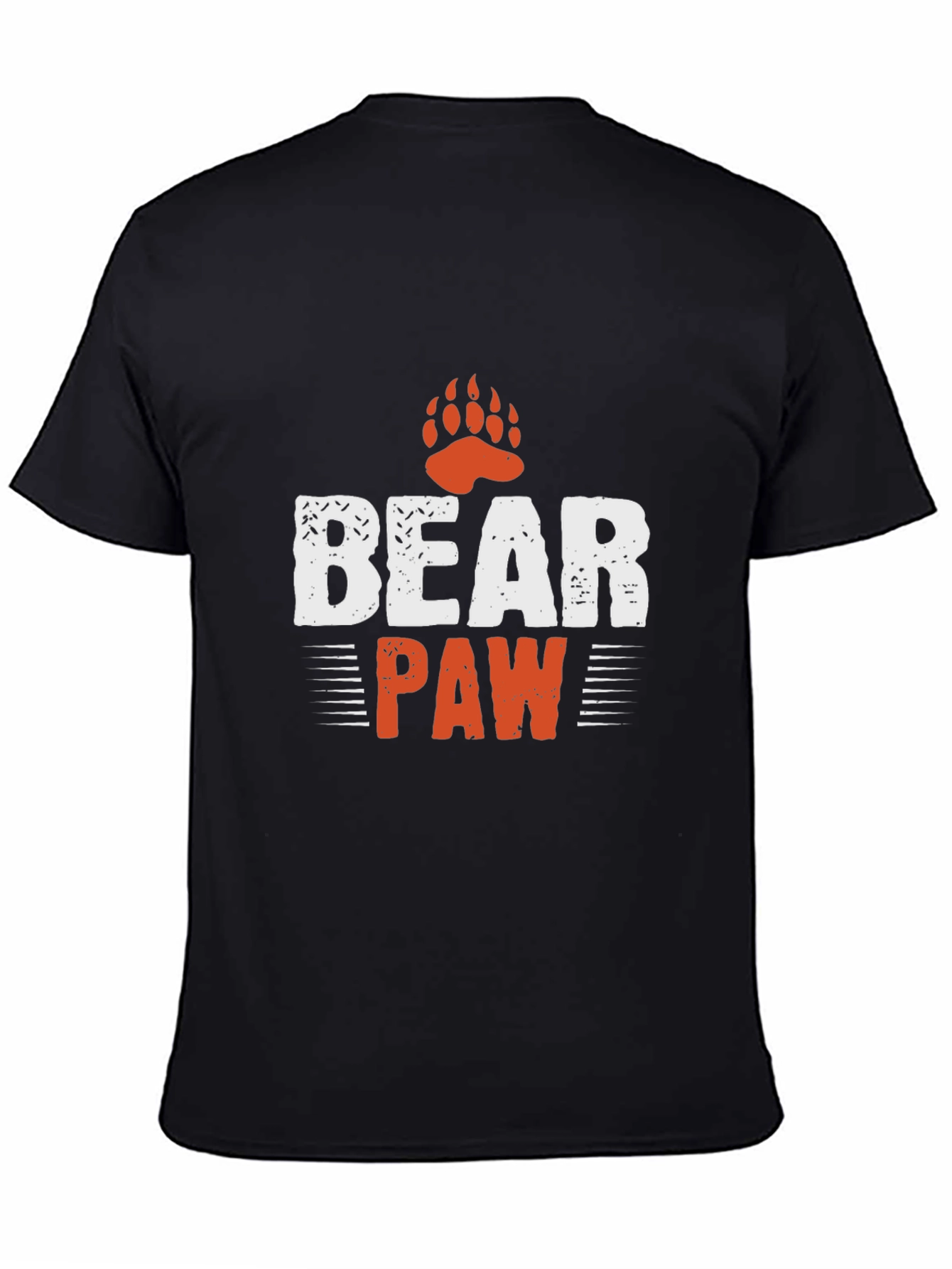 Mens Bear Paw Graphic T-Shirt - Black
