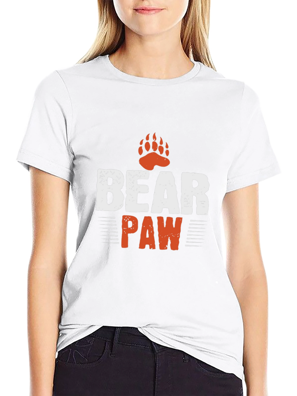 Mens Bear Paw Graphic T-Shirt - Black