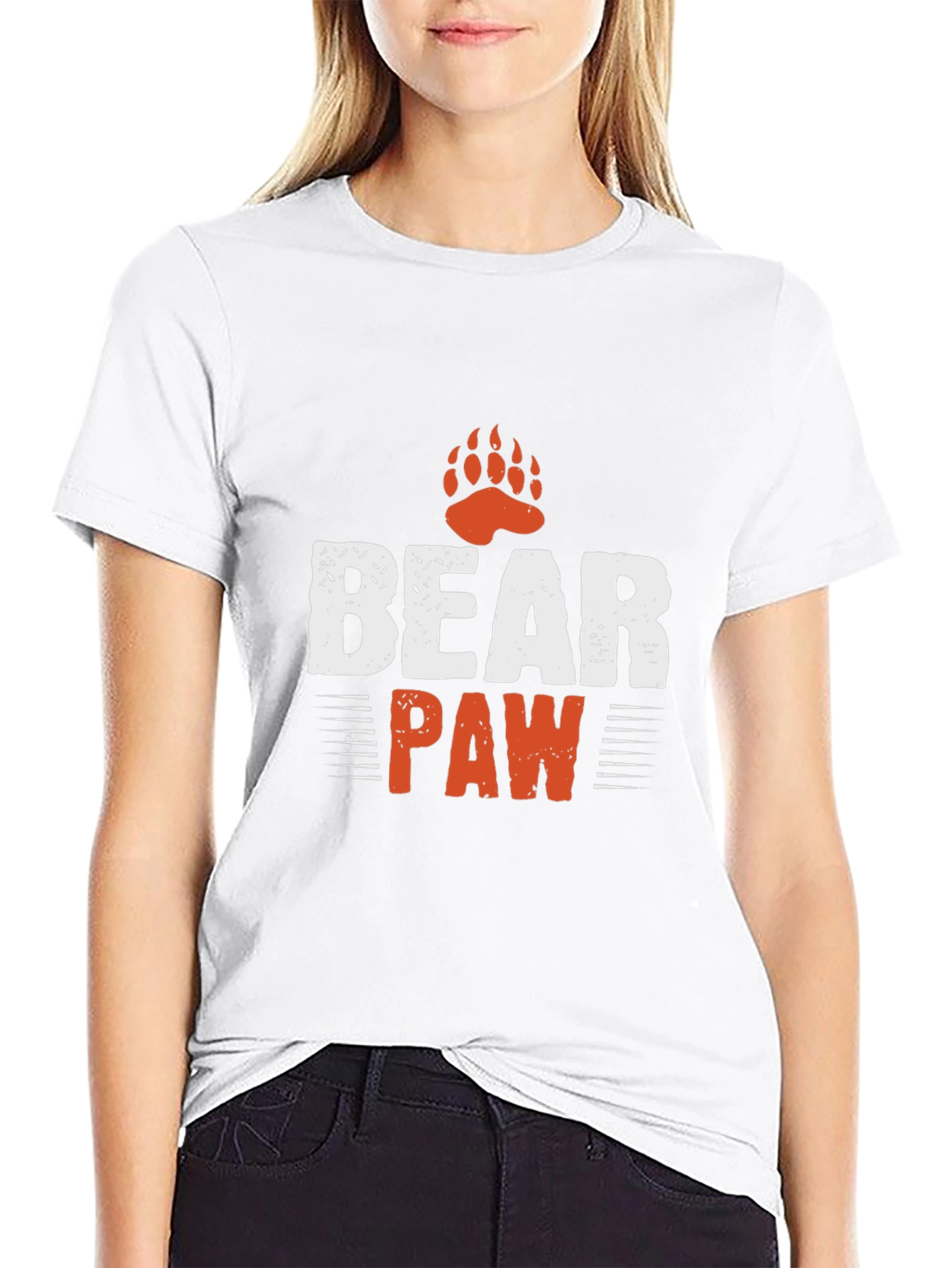 Mens Bear Paw Graphic T-Shirt - Black