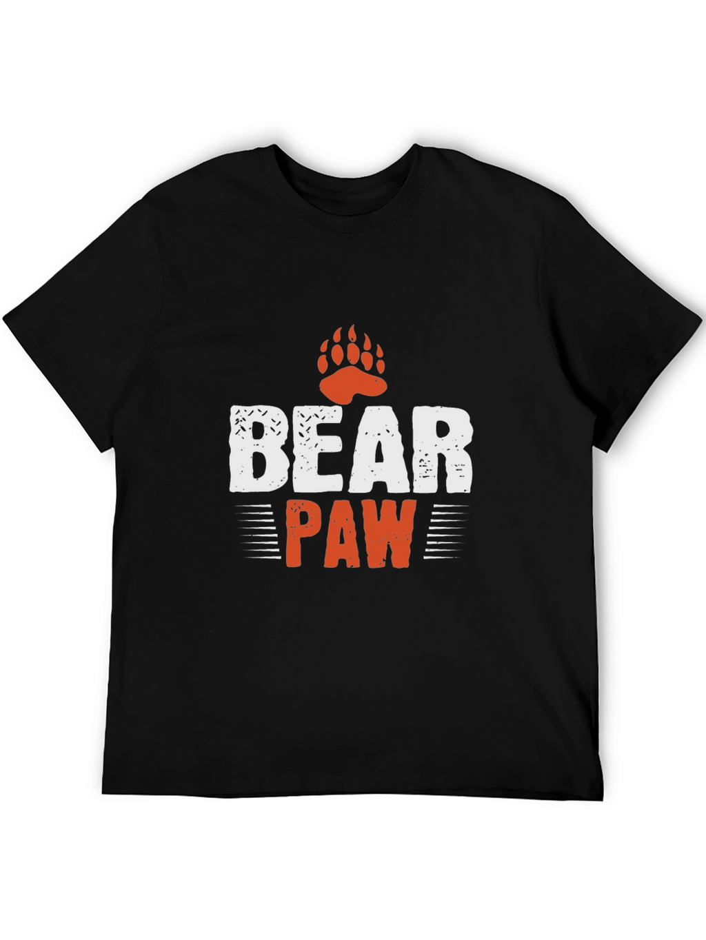 Mens Bear Paw Graphic T-Shirt - Black