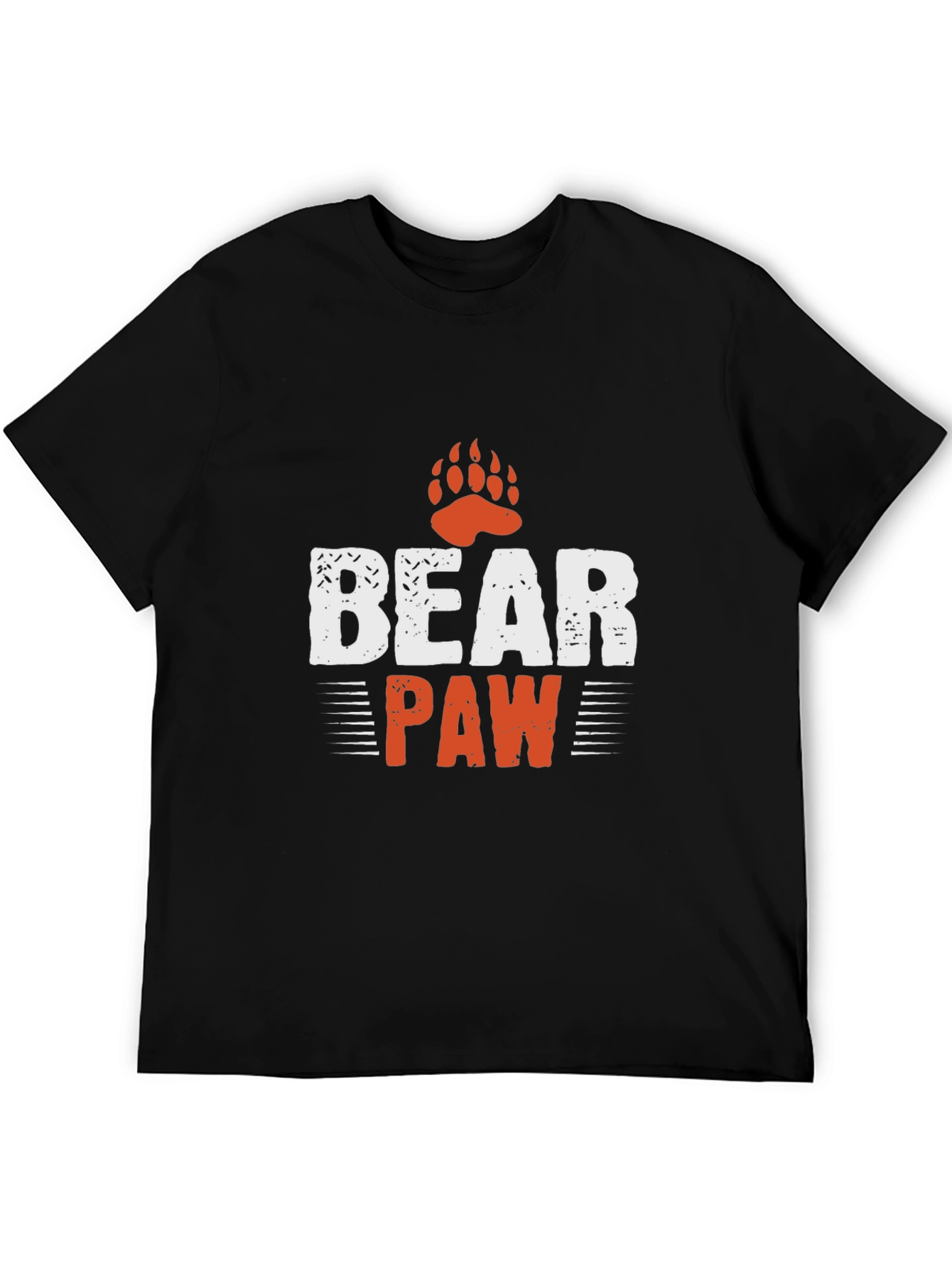 Mens Bear Paw Graphic T-Shirt - Black