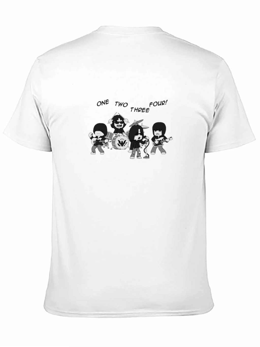 Black Cartoon Band T-Shirt