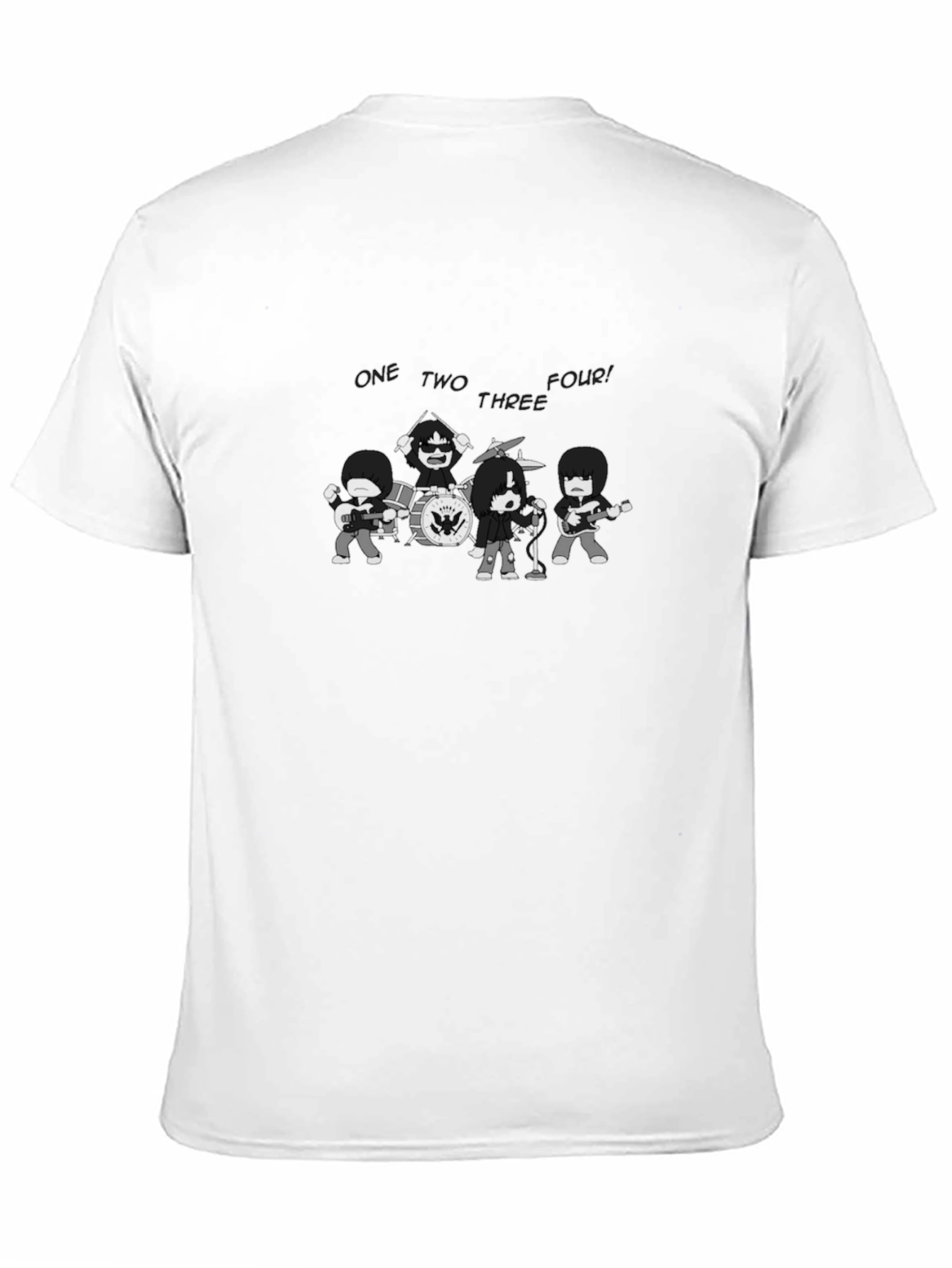 Black Cartoon Band T-Shirt