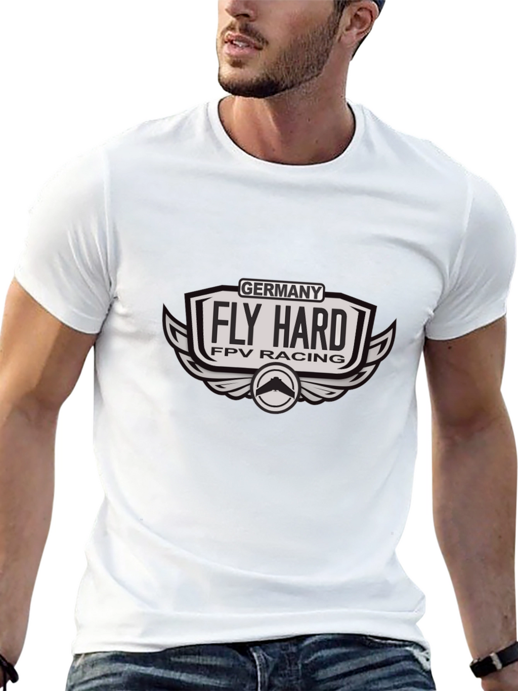 Fly Hard FPV Racing Germany Black T-Shirt