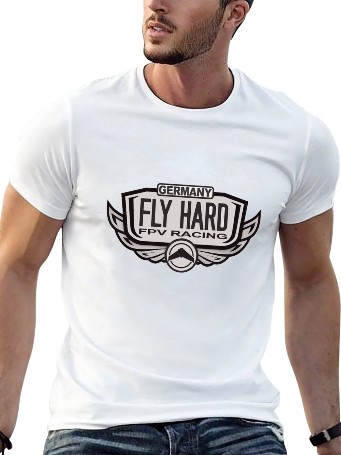 Fly Hard FPV Racing Germany Black T-Shirt