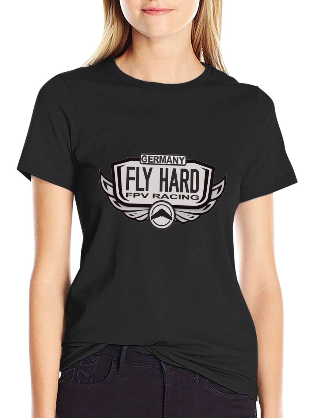Fly Hard FPV Racing Germany Black T-Shirt