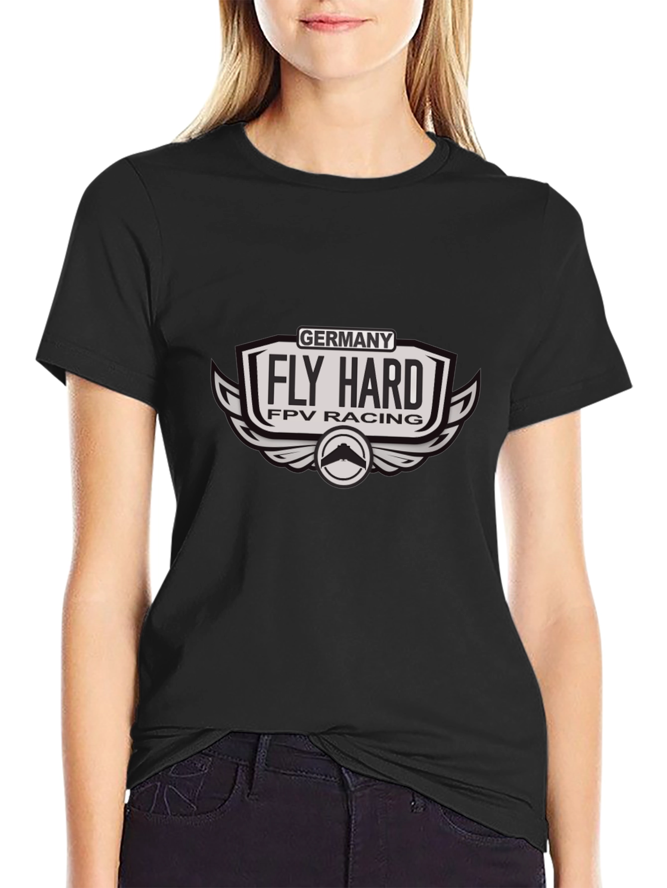 Fly Hard FPV Racing Germany Black T-Shirt