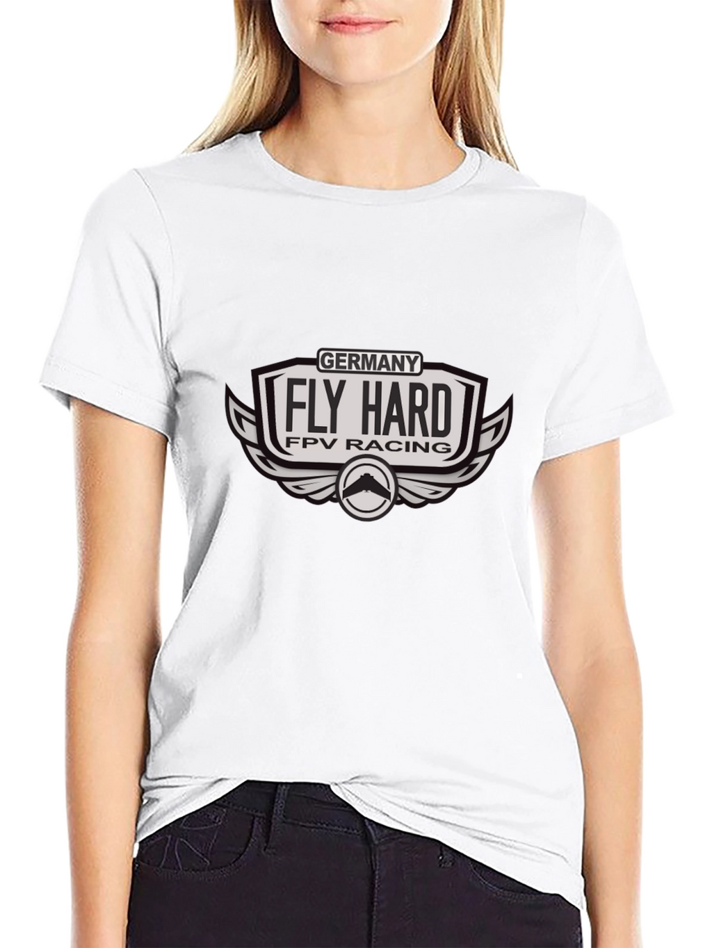 Fly Hard FPV Racing Germany Black T-Shirt