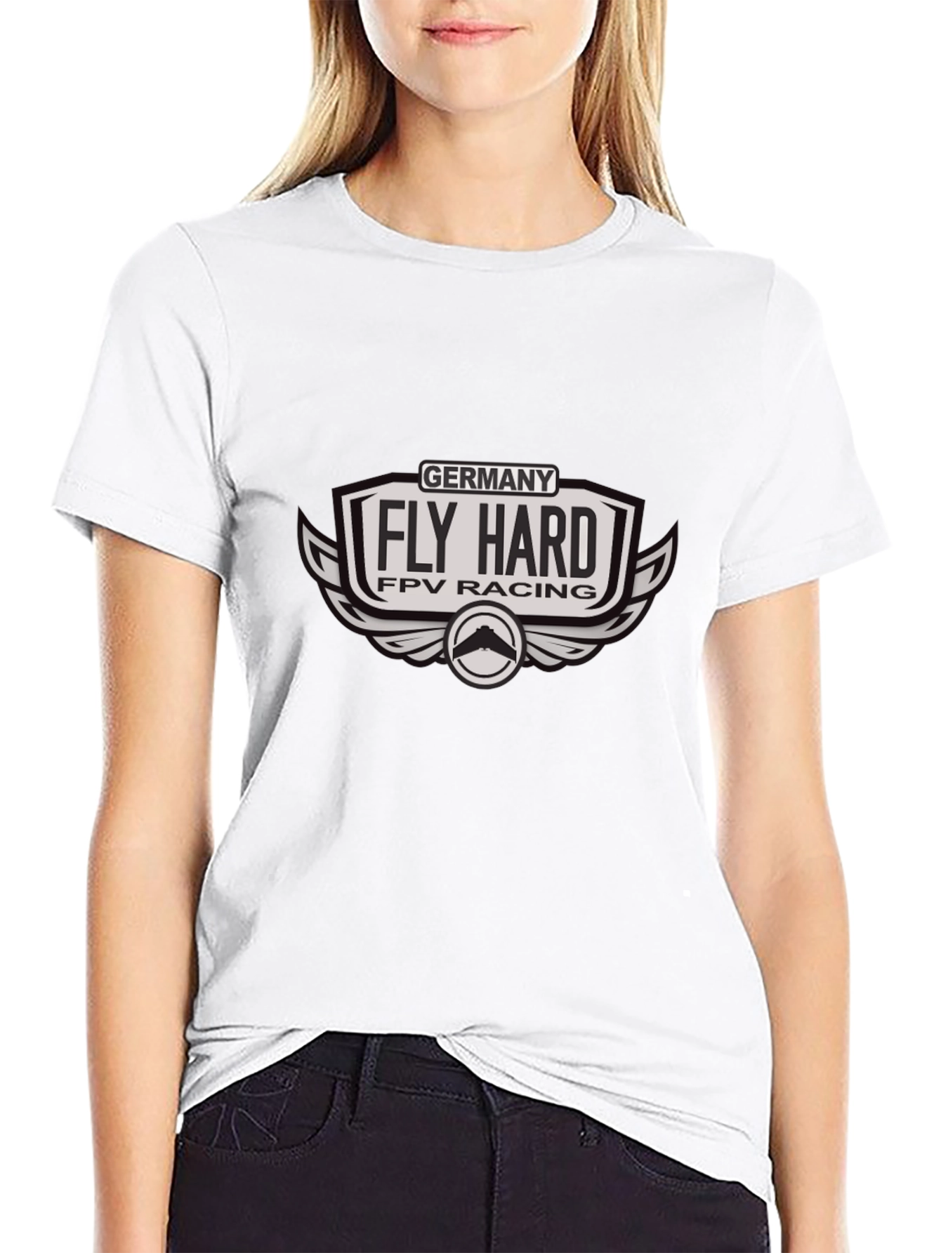 Fly Hard FPV Racing Germany Black T-Shirt