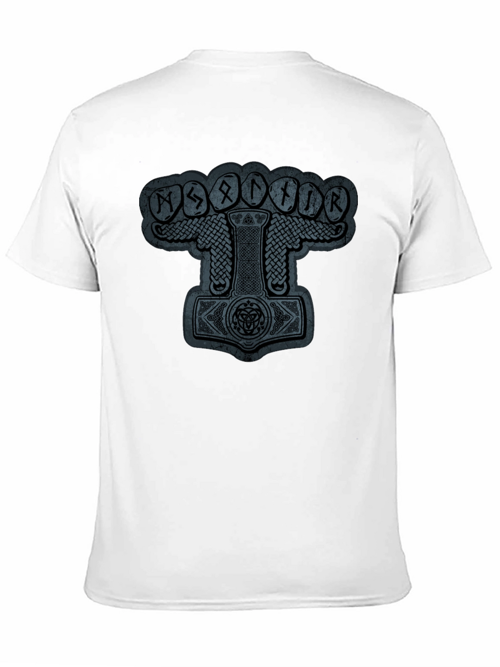 Mjollnir Viking Rune Graphic Black T-Shirt