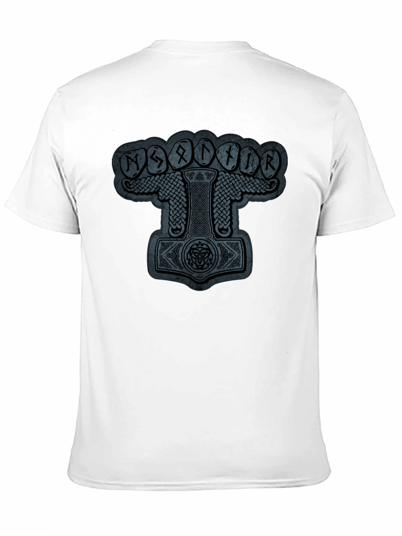 Mjollnir Viking Rune Graphic Black T-Shirt