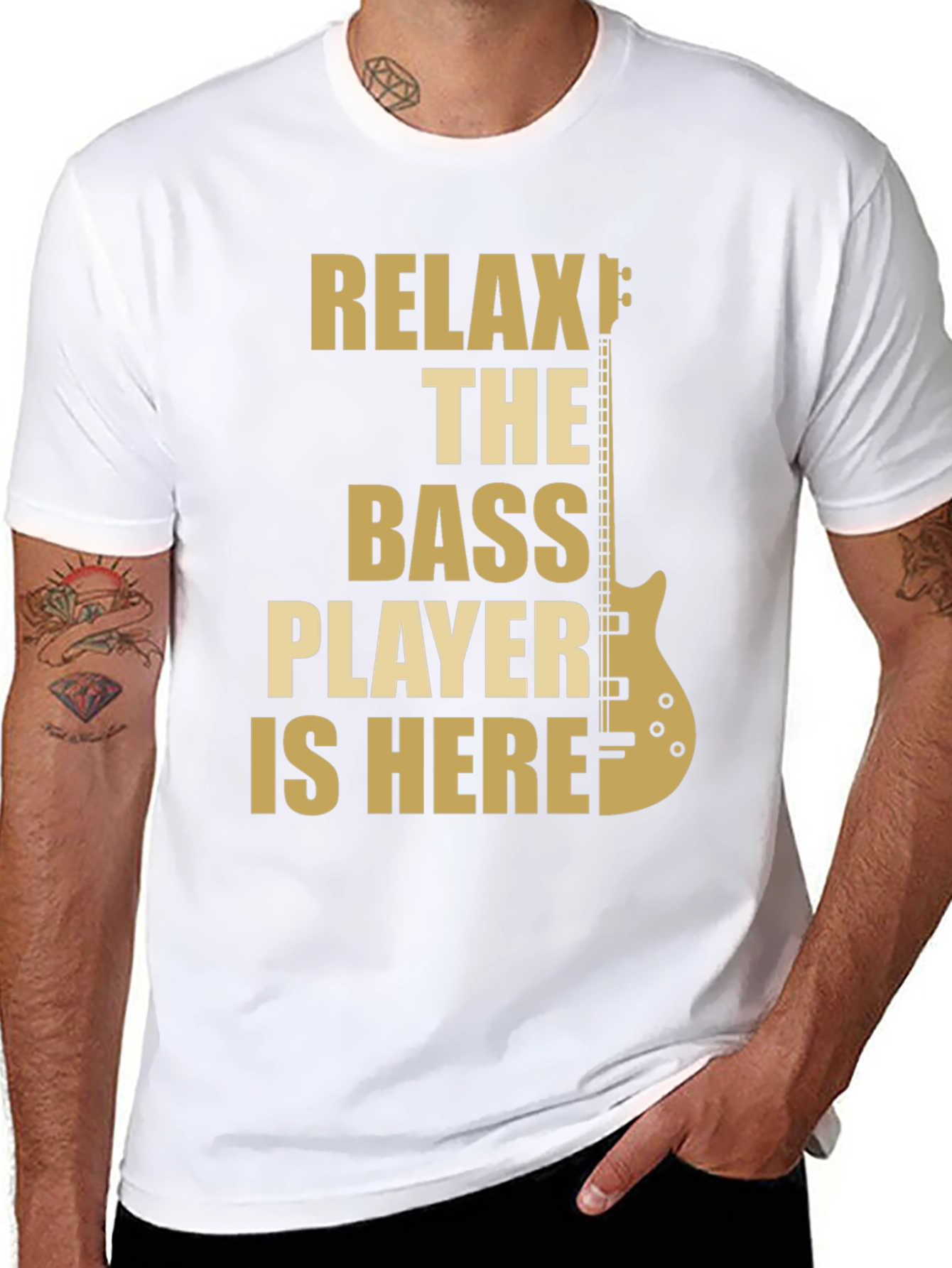 Relax The Bass Player Is Here - Graphic T-Shirt