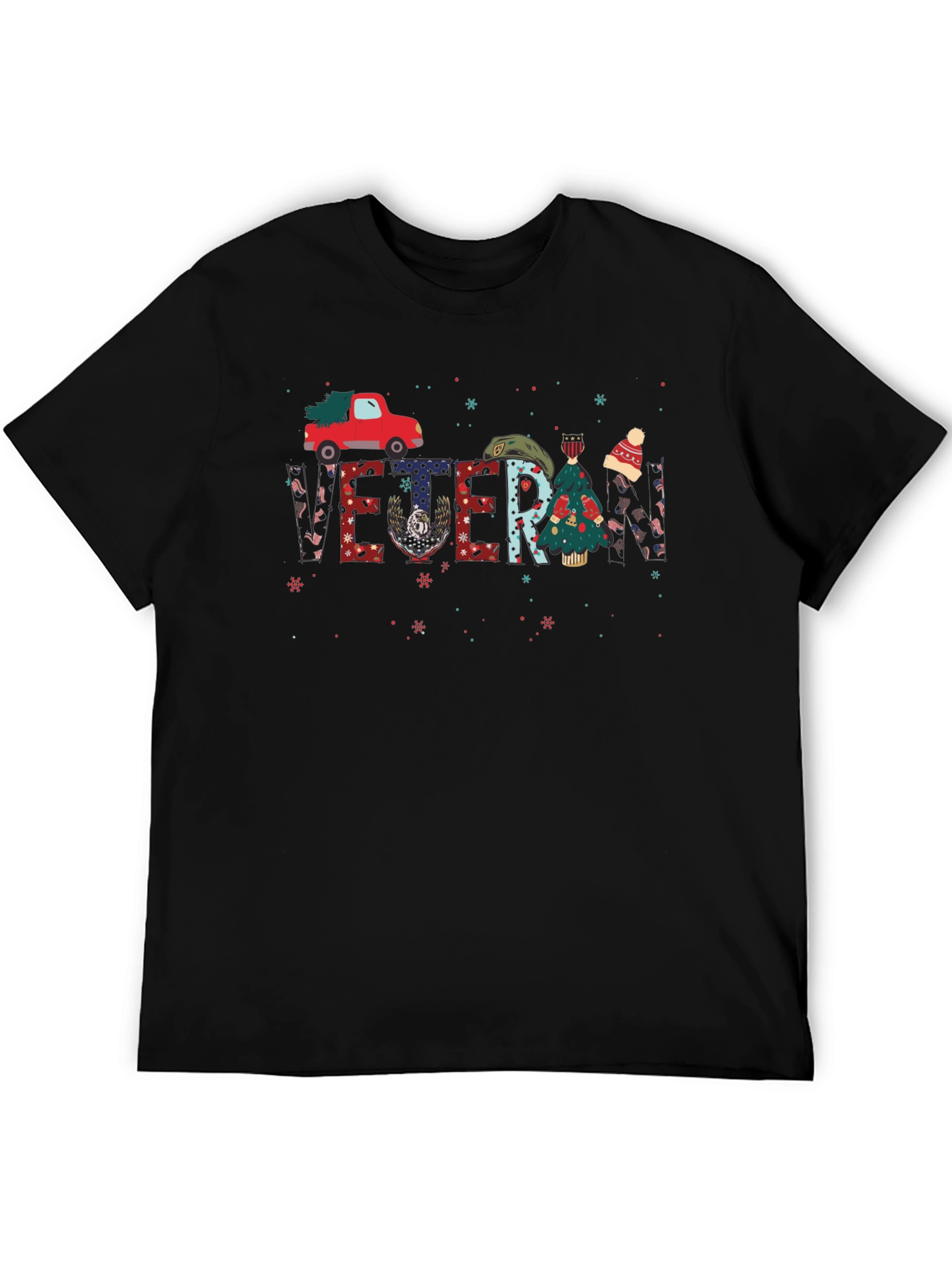 Veteran Christmas Truck Graphic Tee