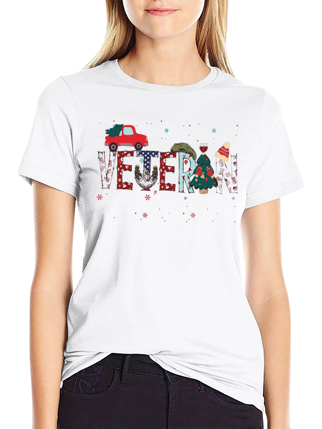 Veteran Christmas Truck Graphic Tee