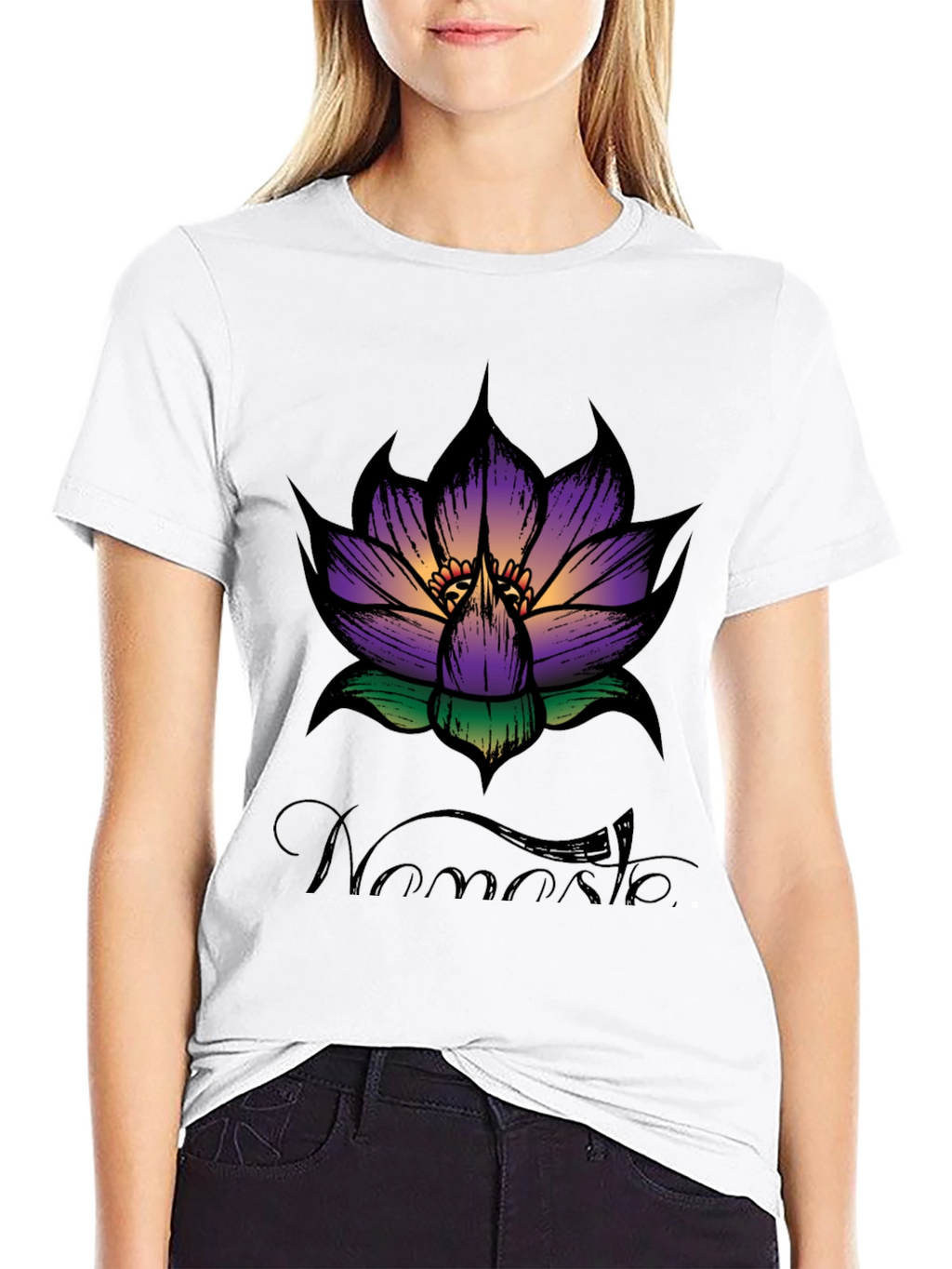 Lotus Namaste Graphic Tee - Relaxed Fit