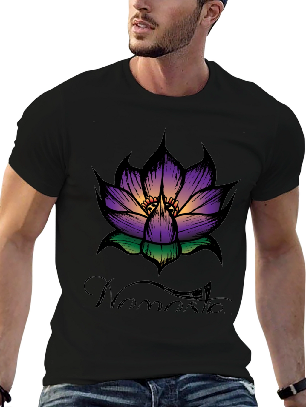 Lotus Namaste Graphic Tee - Relaxed Fit