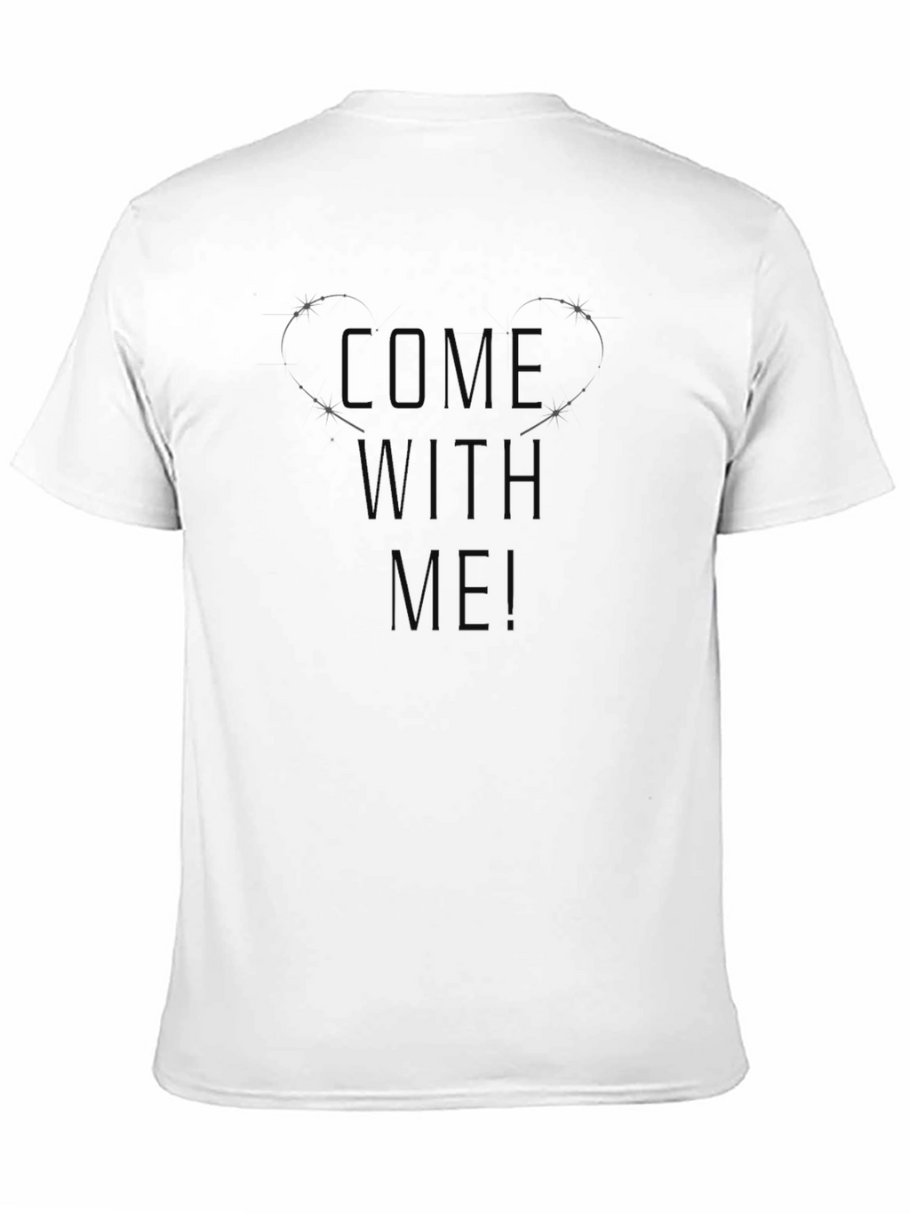 Come With Me Graphic Tee - Black Cotton T-Shirt