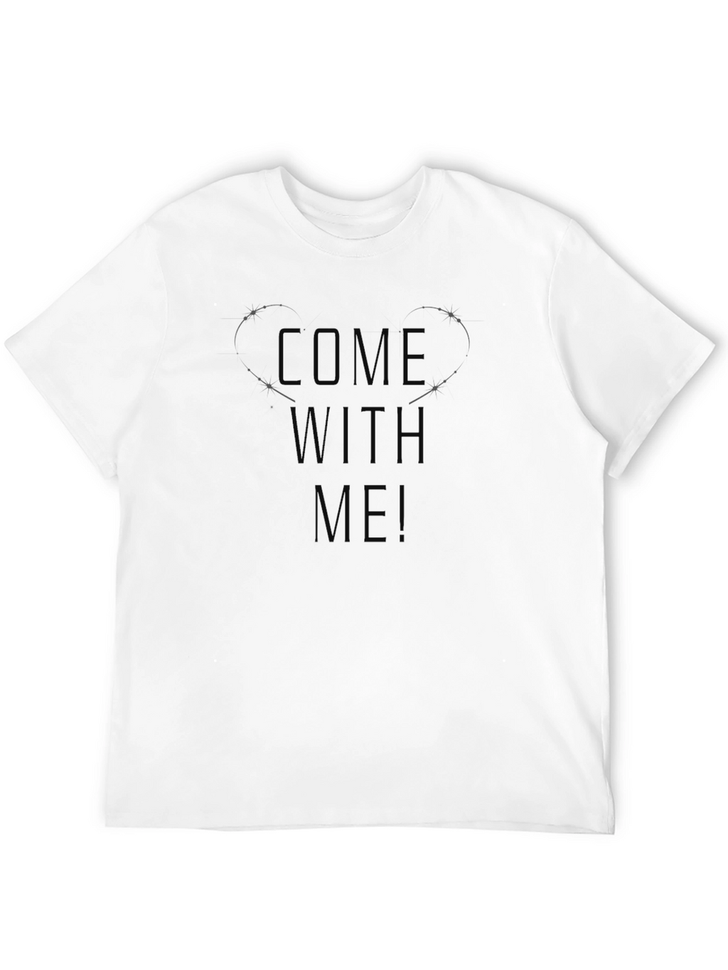 Come With Me Graphic Tee - Black Cotton T-Shirt
