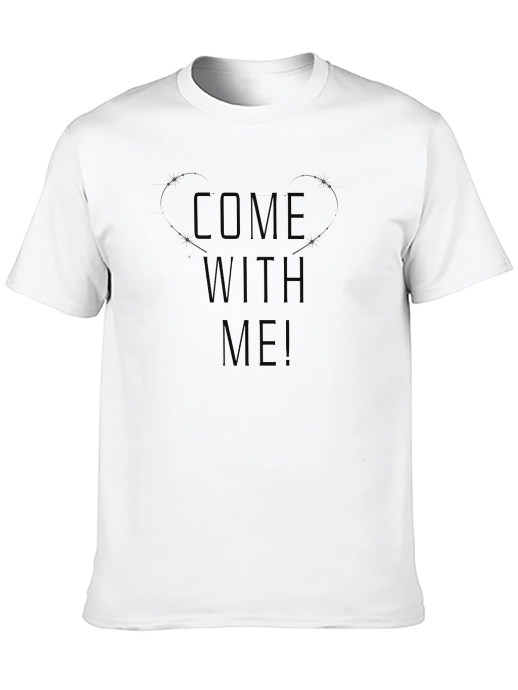 Come With Me Graphic Tee - Black Cotton T-Shirt